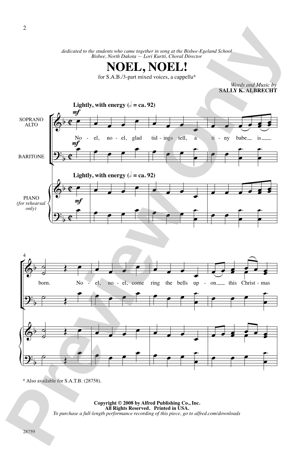 Noel, Noel!: SAB / 3-Part Mixed, <i>a cappella</i> Choral Octavo