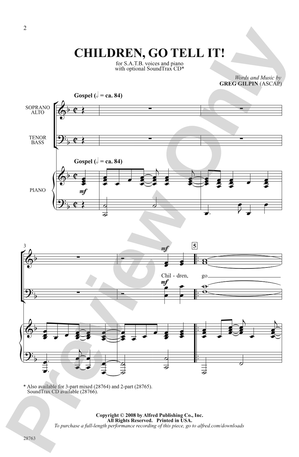 Children, Go Tell It!: SATB Choral Octavo