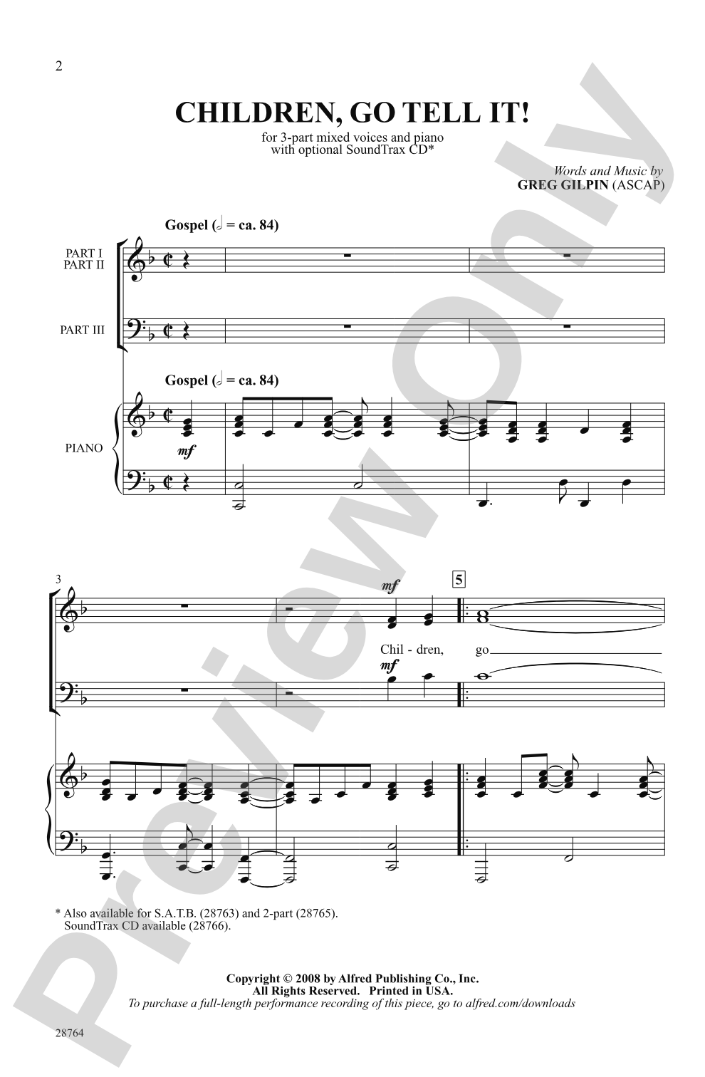 Children, Go Tell It!: 3-Part Mixed Choral Octavo