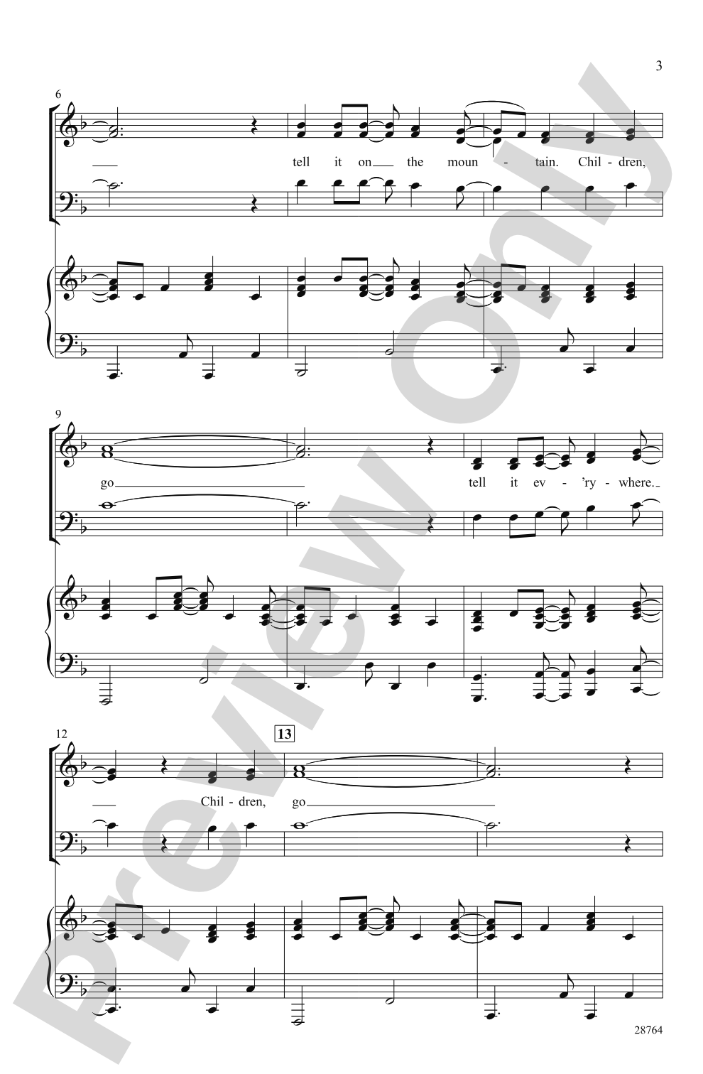 Children, Go Tell It!: 3-Part Mixed Choral Octavo