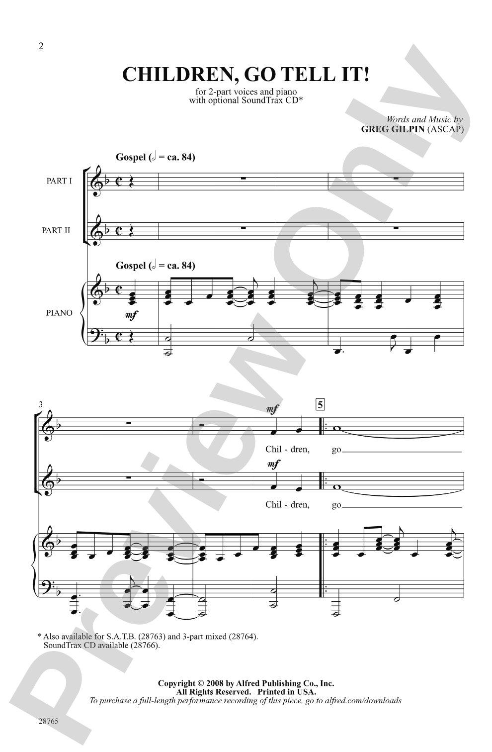 Children, Go Tell It!: 2-Part Choral Octavo