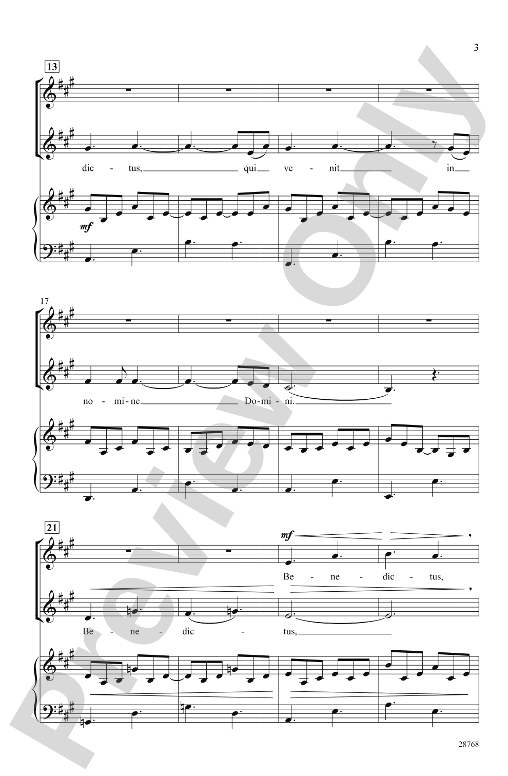 Benedictus: 2-Part Choral Octavo
