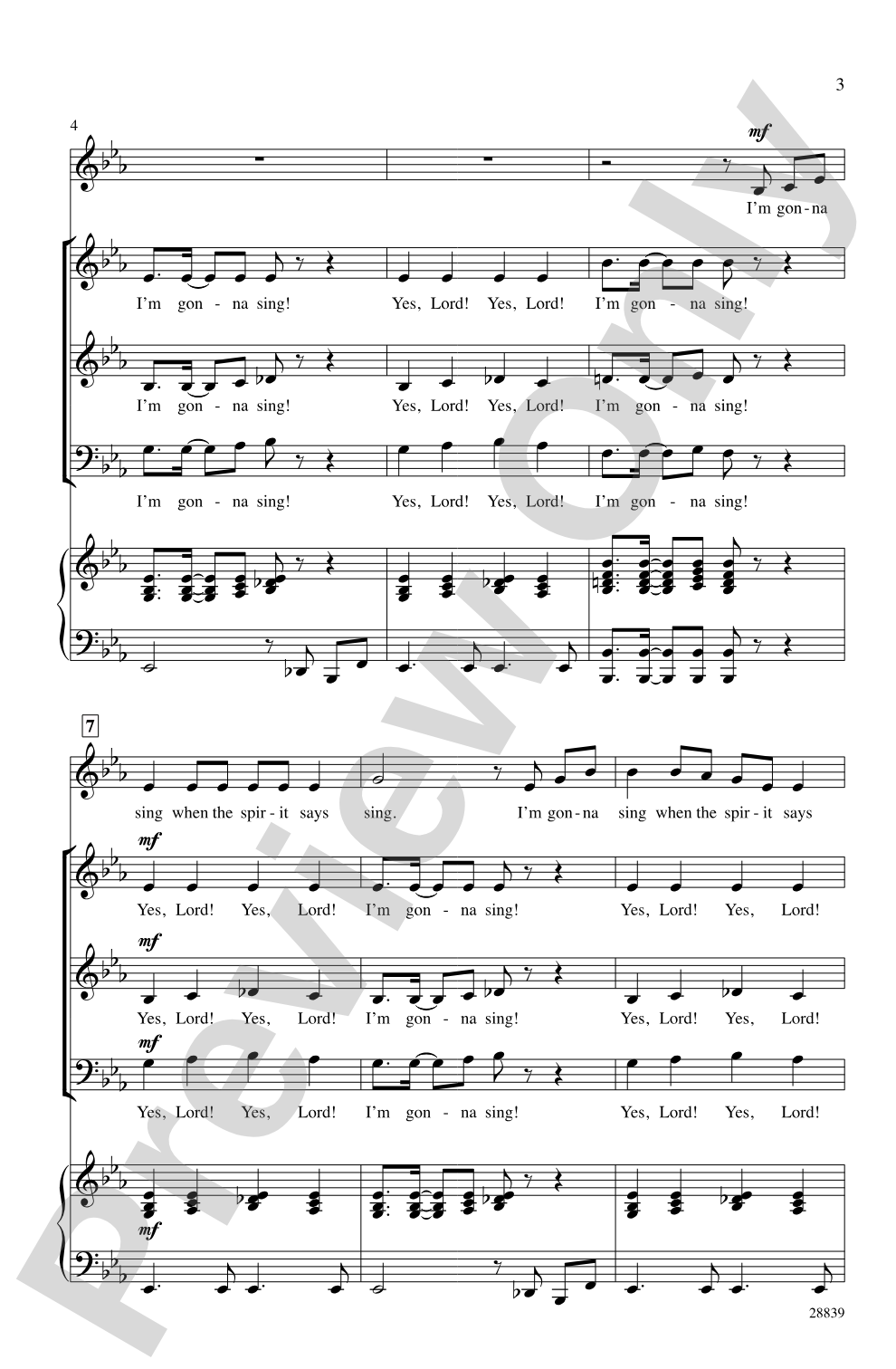 Singin' in the Spirit: 3-Part Mixed Choral Octavo