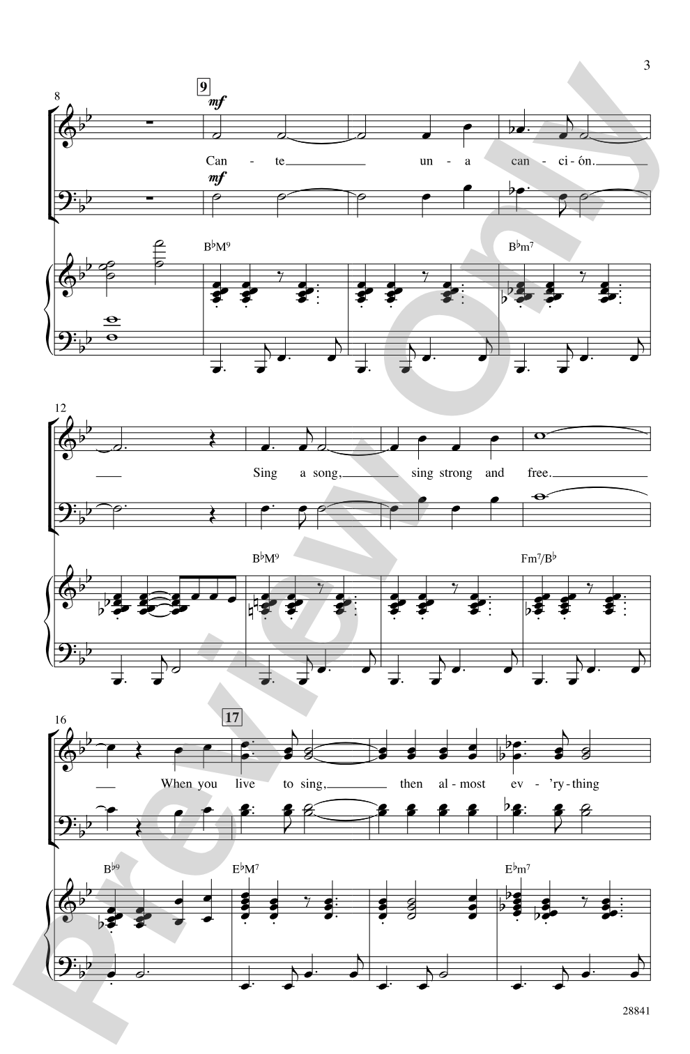 Cante una Cancion (Sing a Song): SATB Choral Octavo