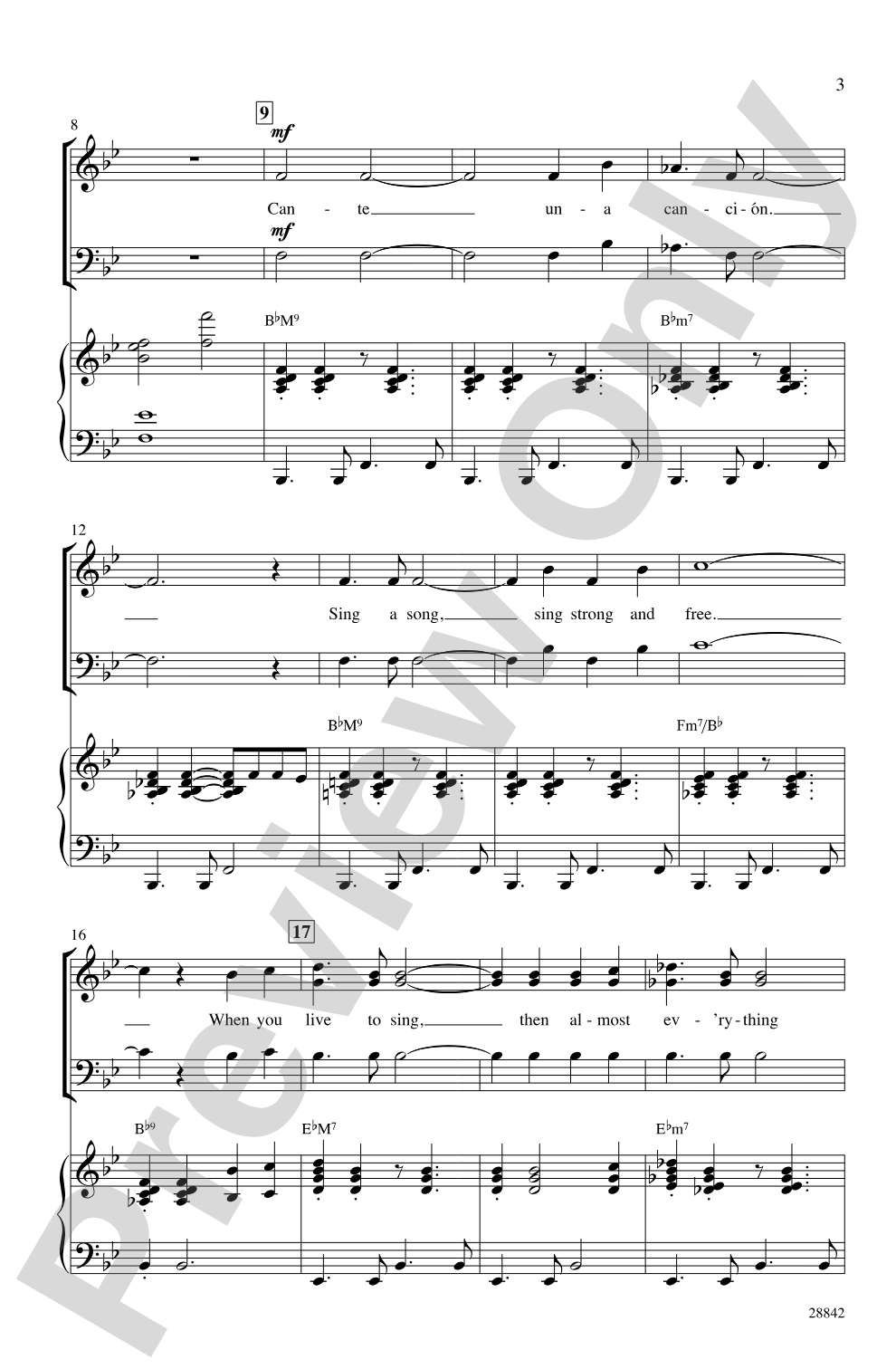 Cante una Cancion (Sing a Song): SAB Choral Octavo