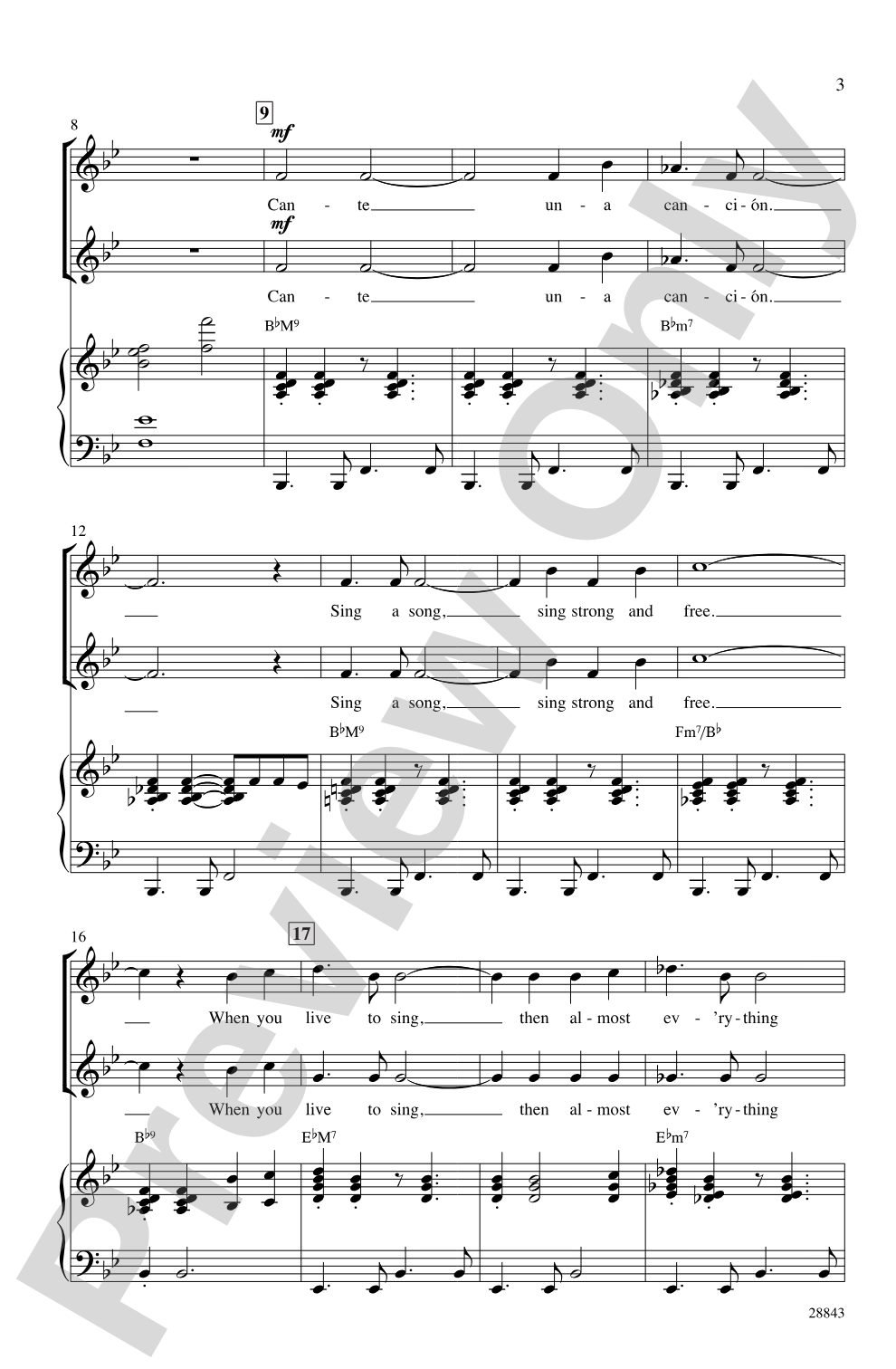 Cante una Cancion (Sing a Song): 2-Part Choral Octavo