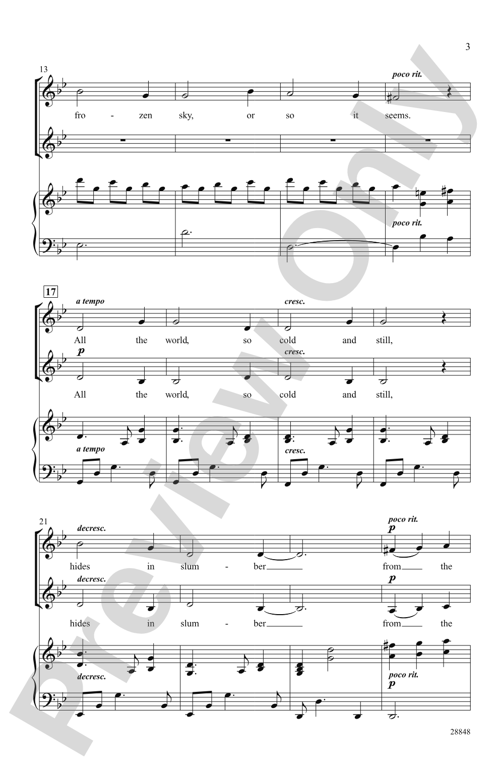 Midwinter's Chill: SSA Choral Octavo