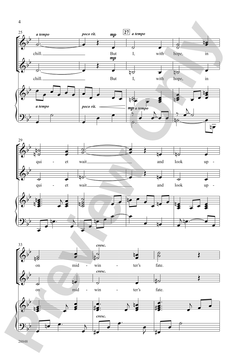 Midwinter's Chill: SSA Choral Octavo