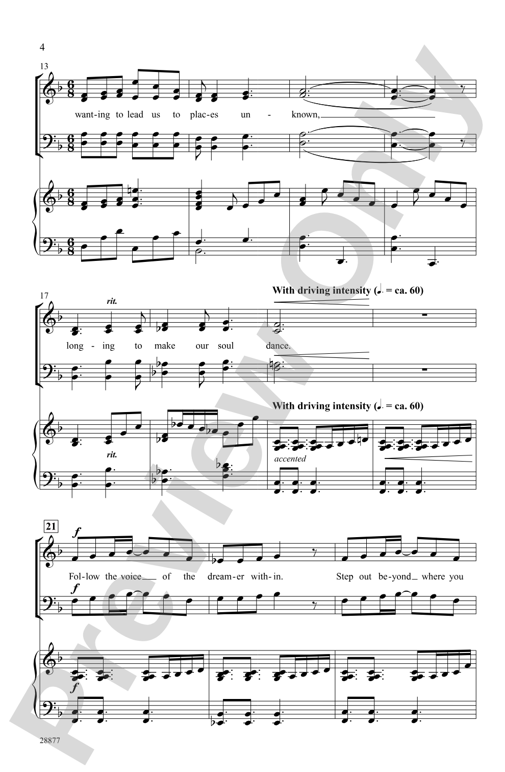Follow the Dream: SATB Choral Octavo