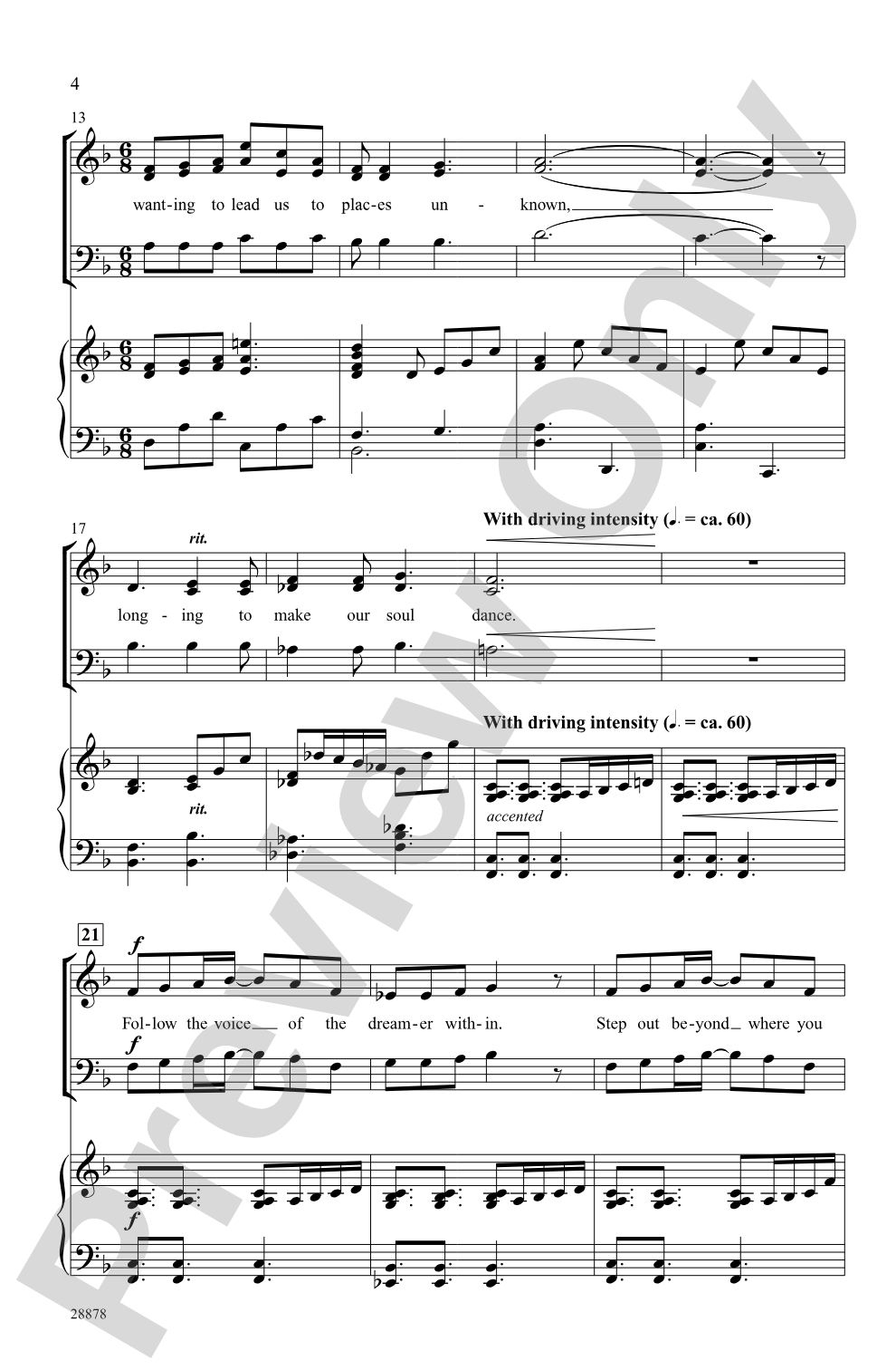 Follow the Dream: 3-Part Mixed Choral Octavo
