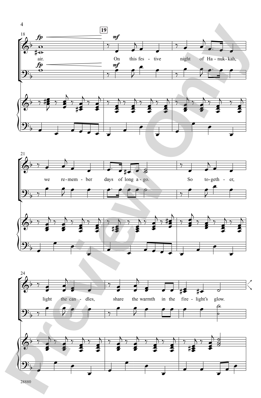 Hanukkah Night: 3-Part Mixed Choral Octavo