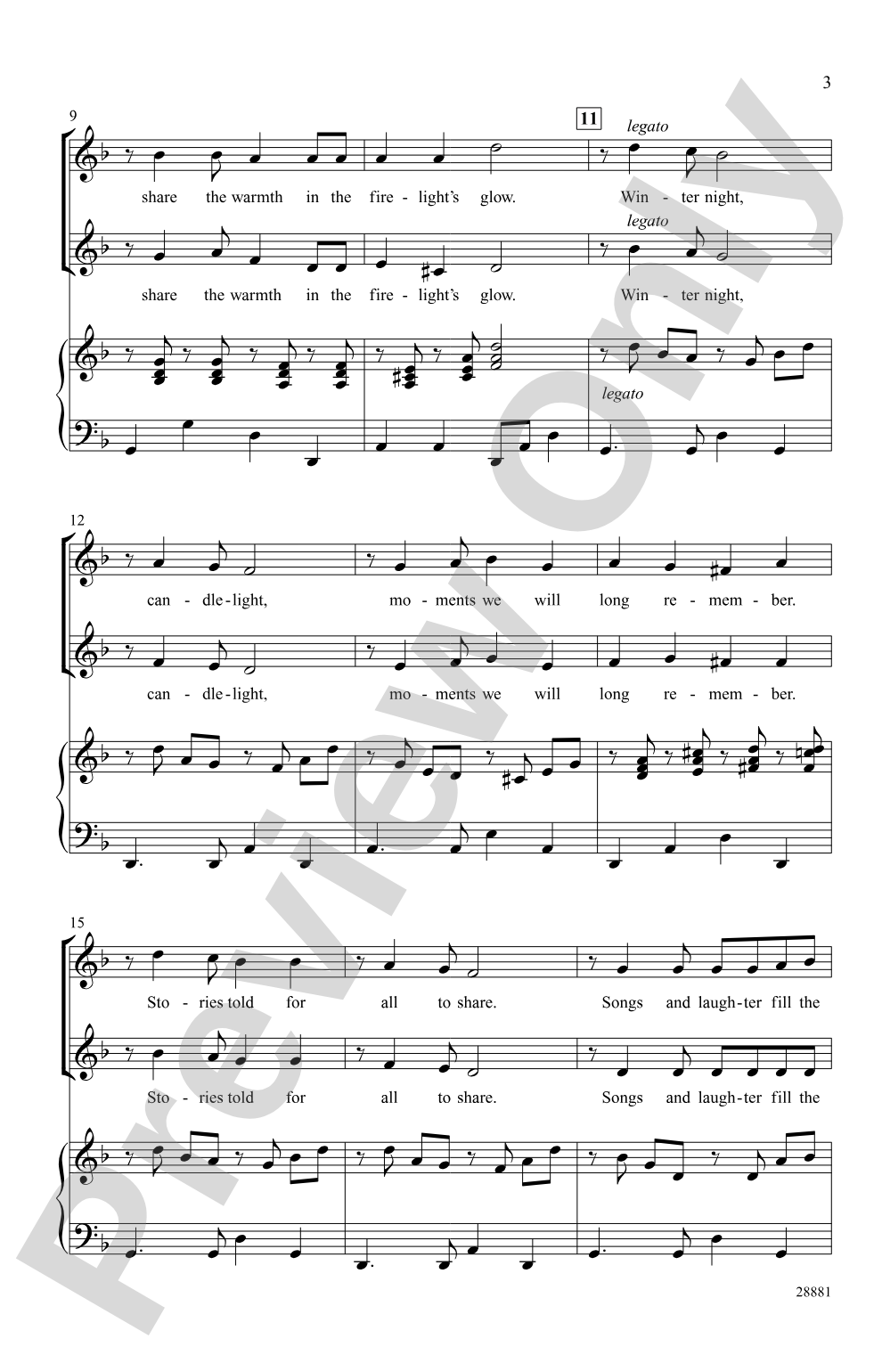 Hanukkah Night: 2-Part Choral Octavo