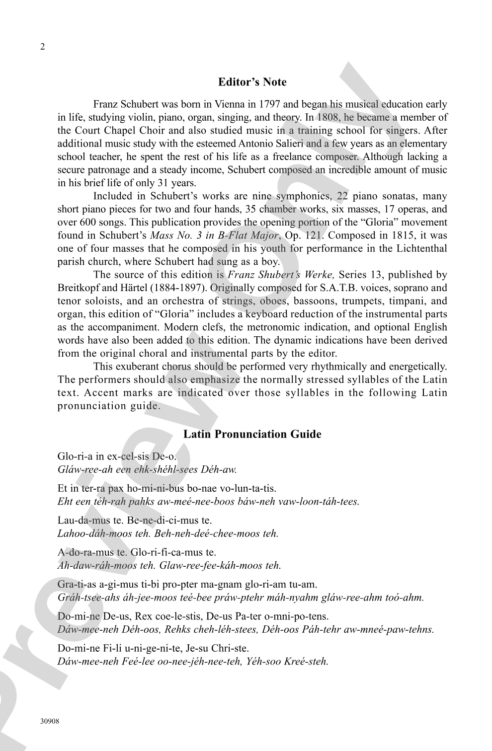 Gloria (from <i>Mass in B-flat</i>): SATB Choral Octavo