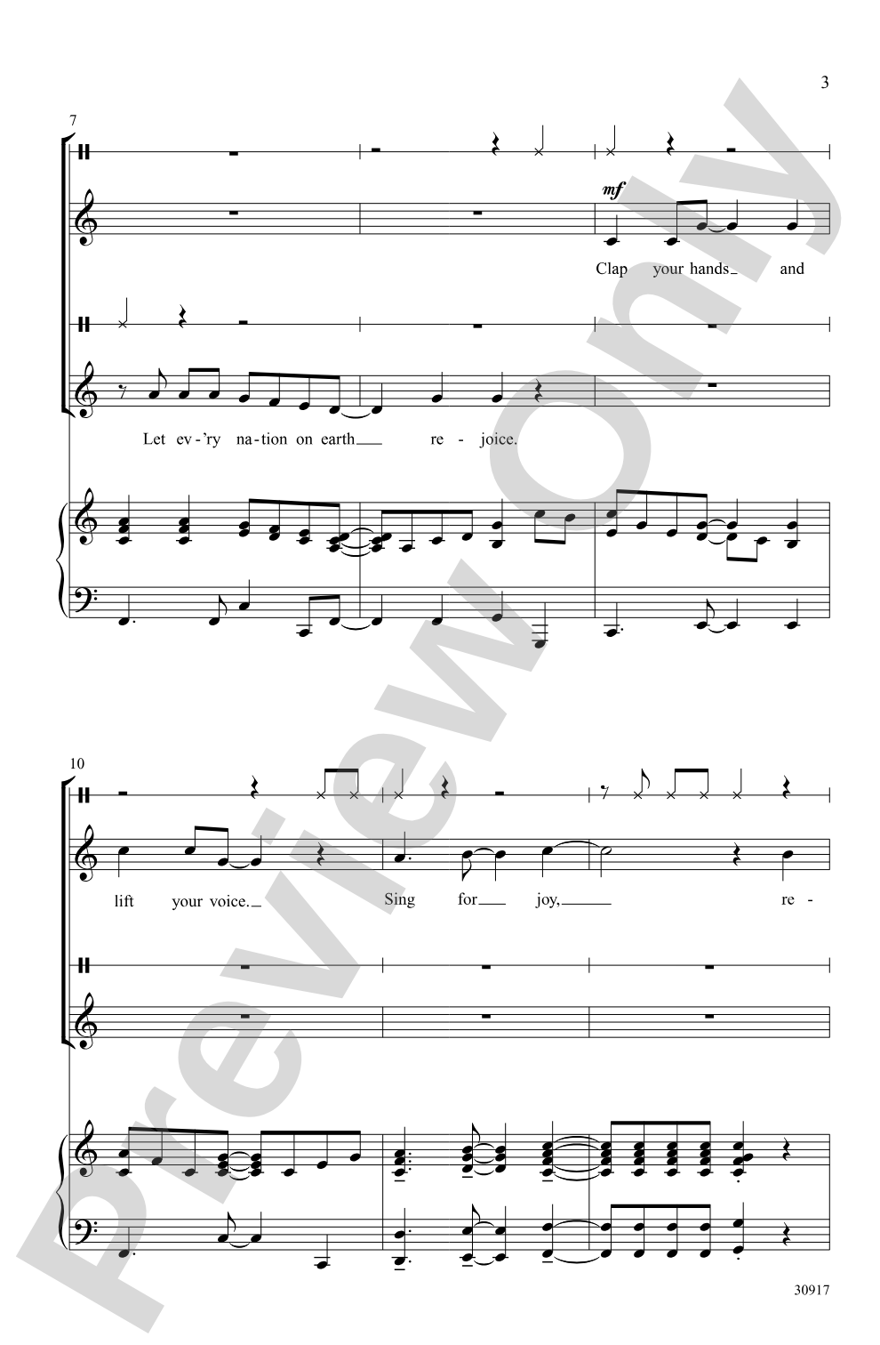 Clap Your Hands, Rejoice!: 2-Part Choral Octavo