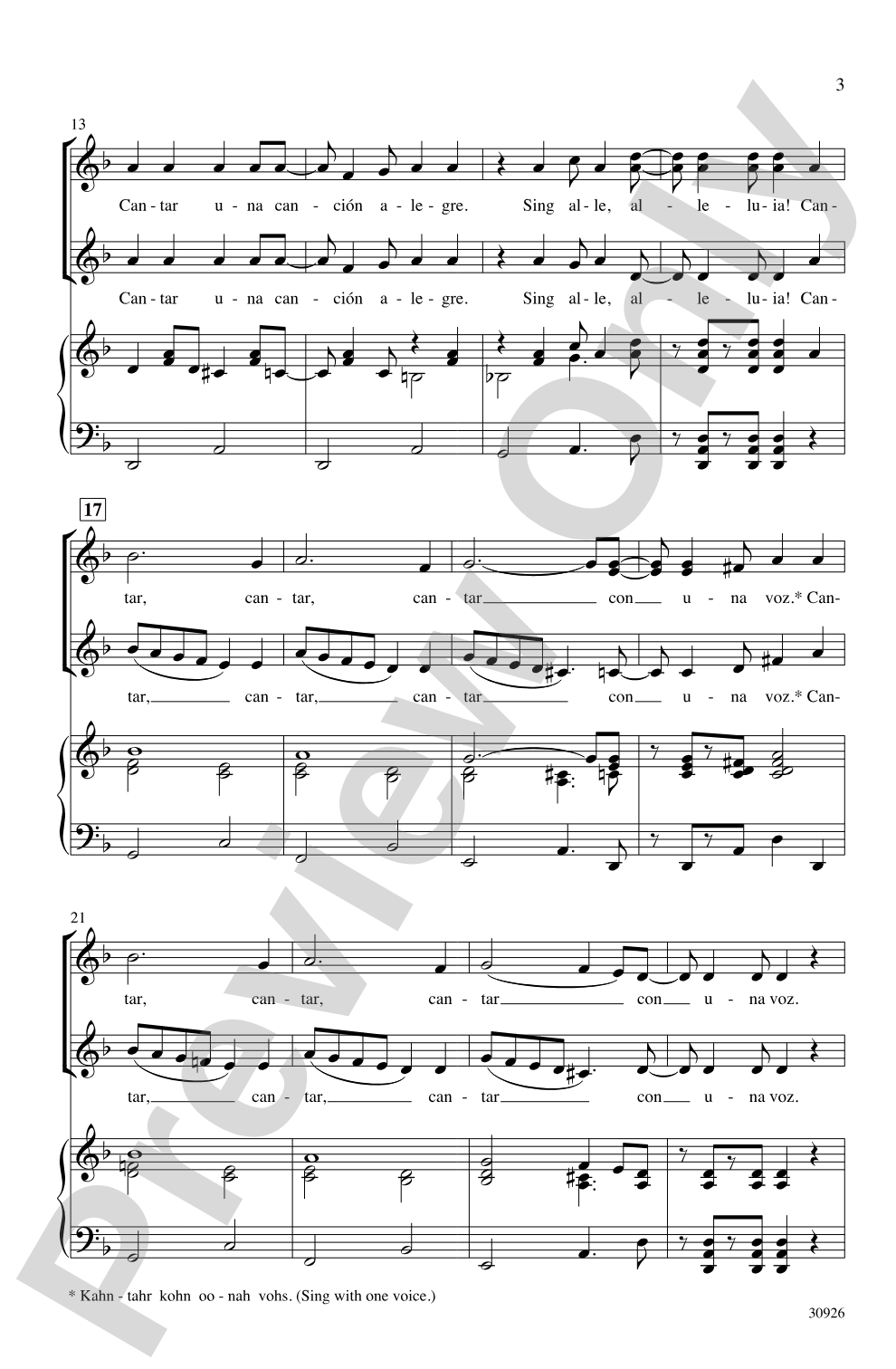 Cantar! (Sing): SSA Choral Octavo