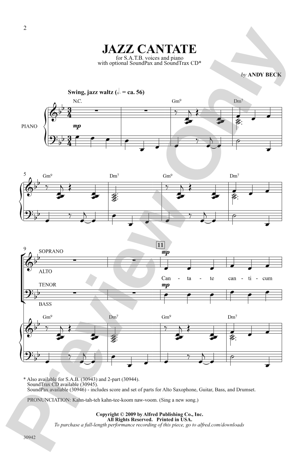 Jazz Cantate: SATB Choral Octavo