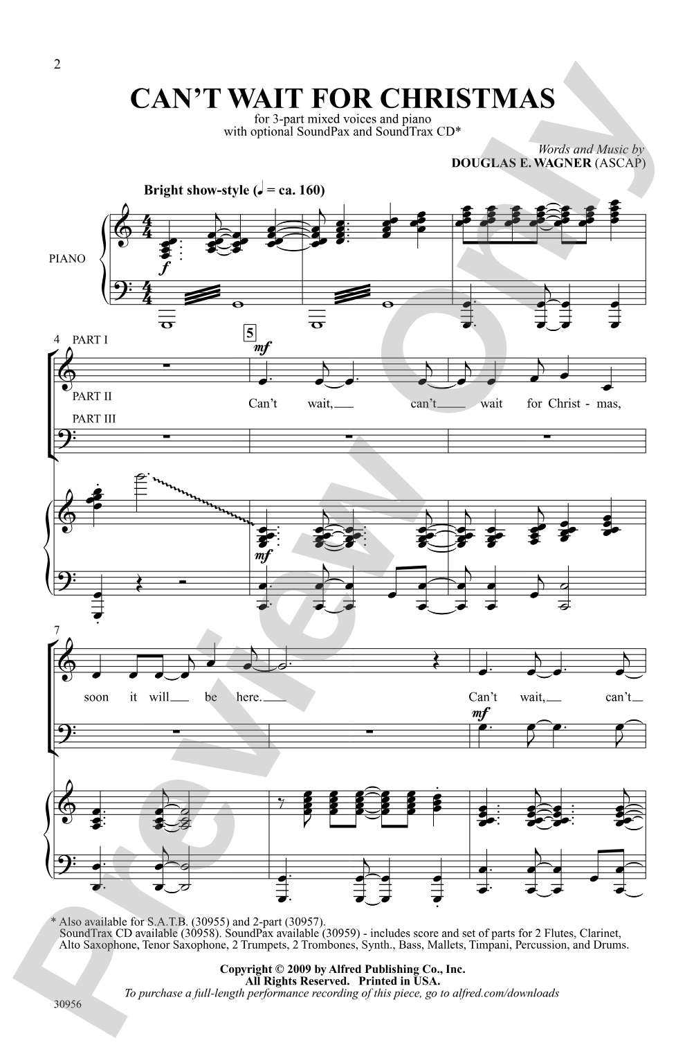 Can't Wait for Christmas: 3-Part Mixed Choral Octavo