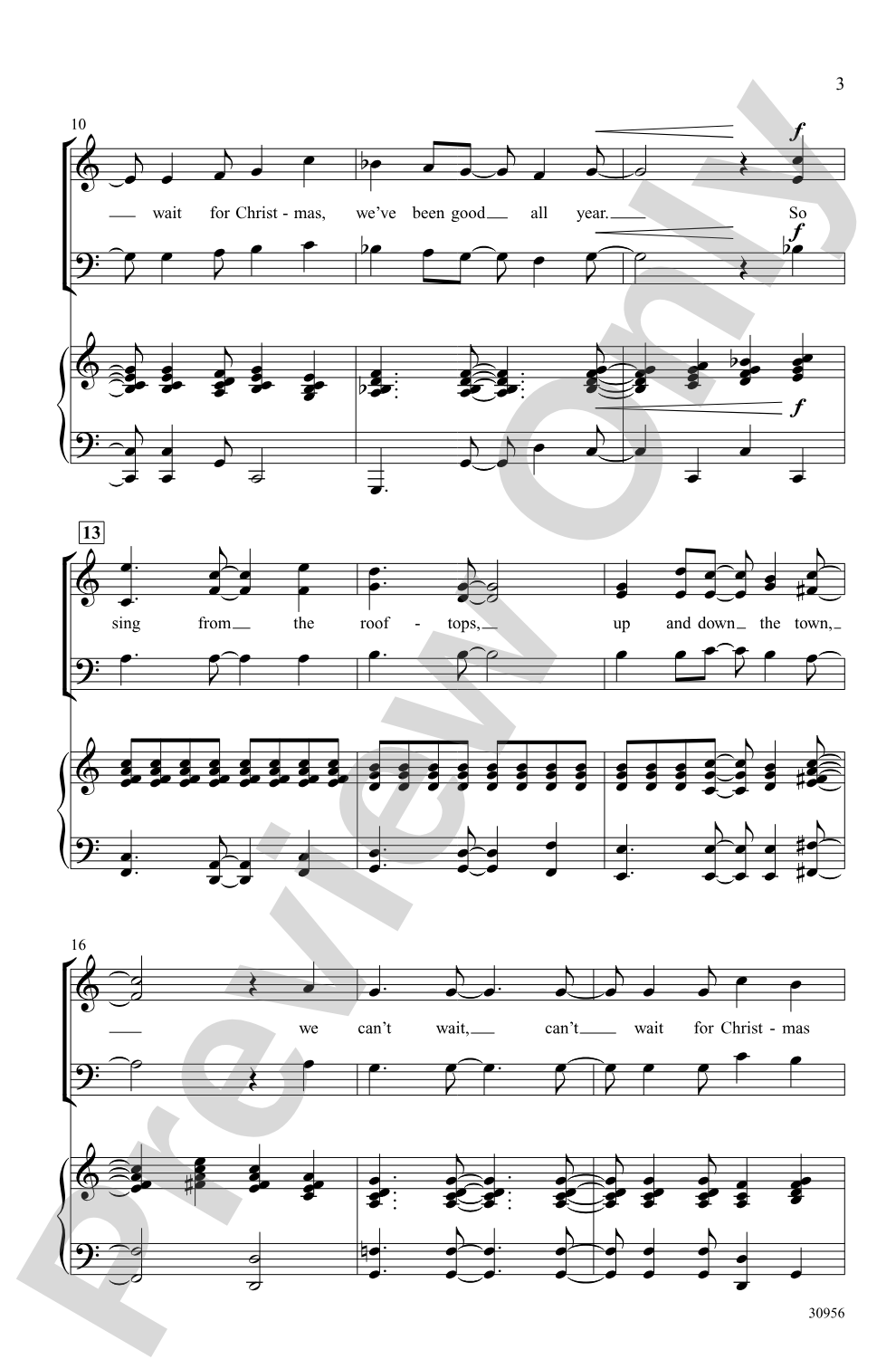 Can't Wait for Christmas: 3-Part Mixed Choral Octavo