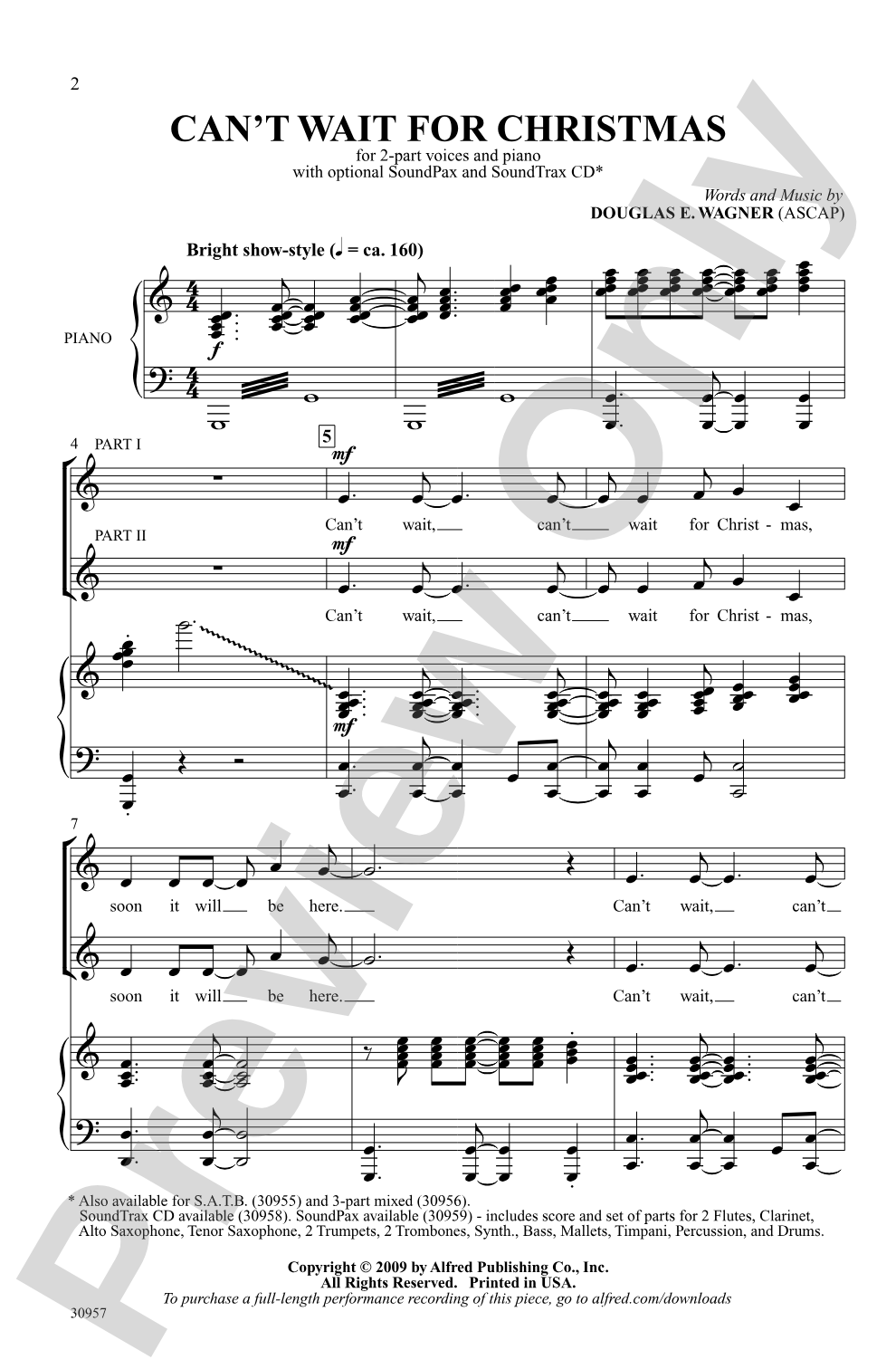 Can't Wait for Christmas: 2-Part Choral Octavo