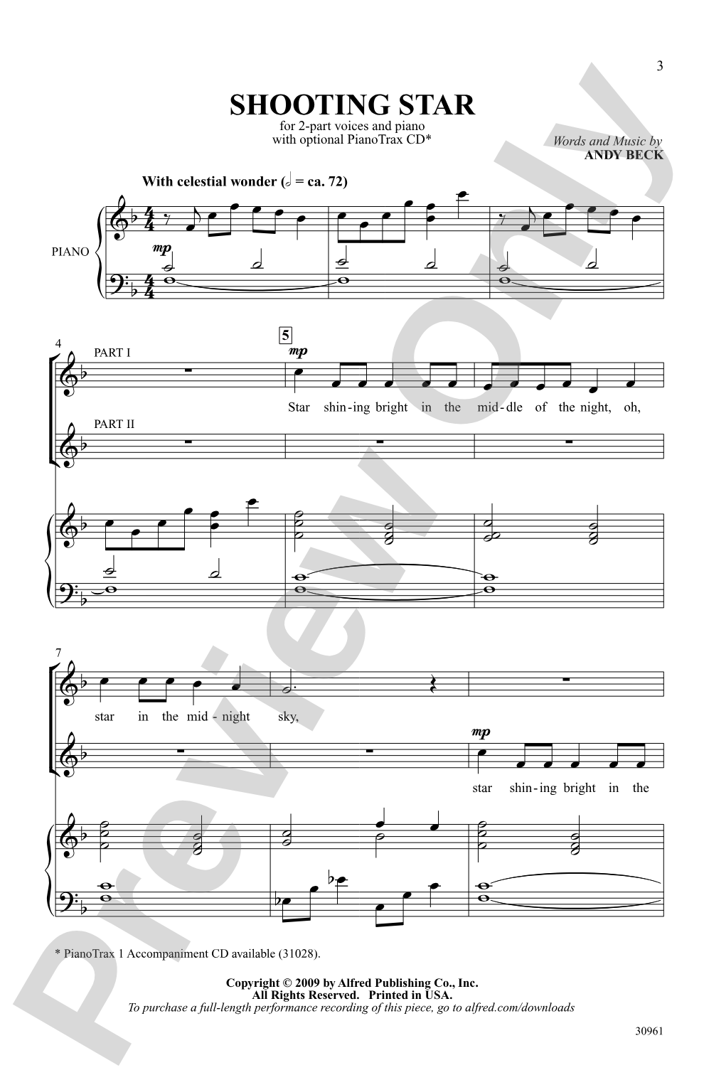 Shooting Star: 2-Part Choral Octavo