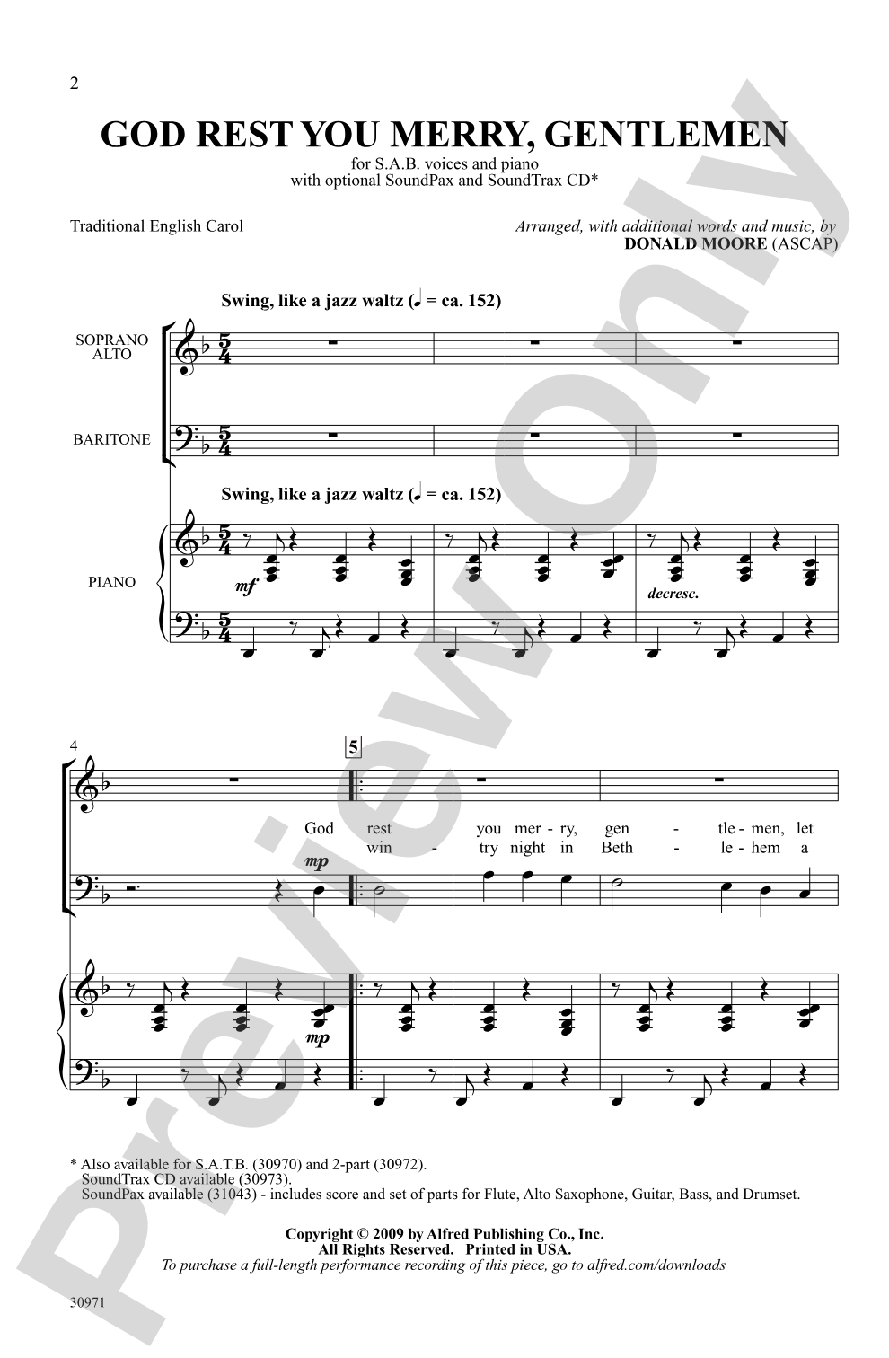 God Rest You Merry, Gentlemen: SAB Choral Octavo