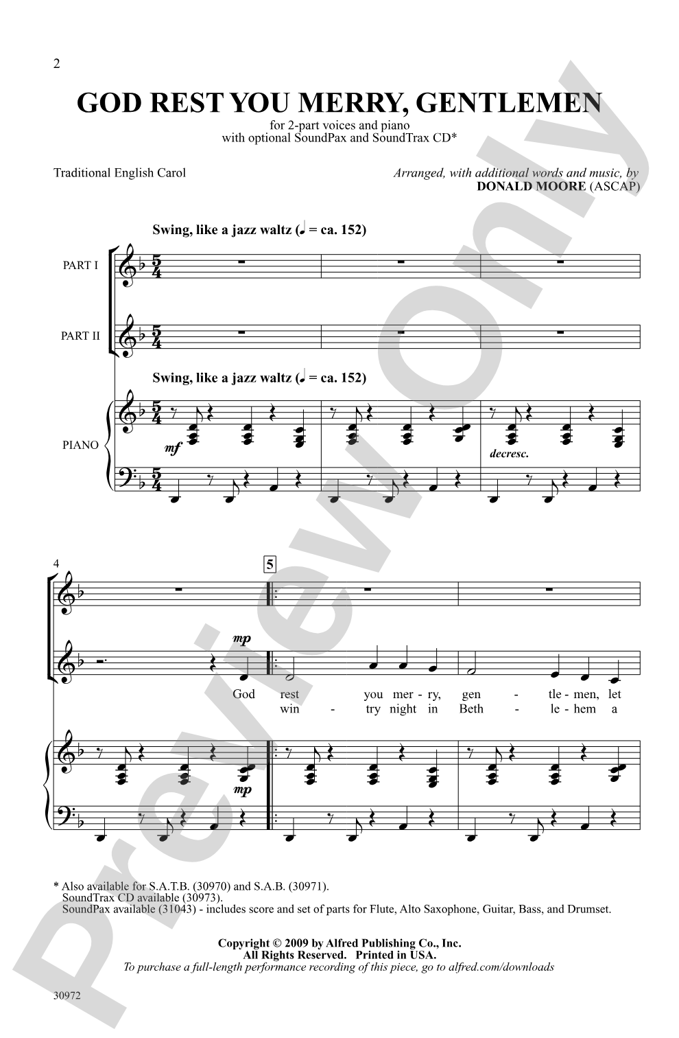 God Rest You Merry, Gentlemen: 2-Part Choral Octavo