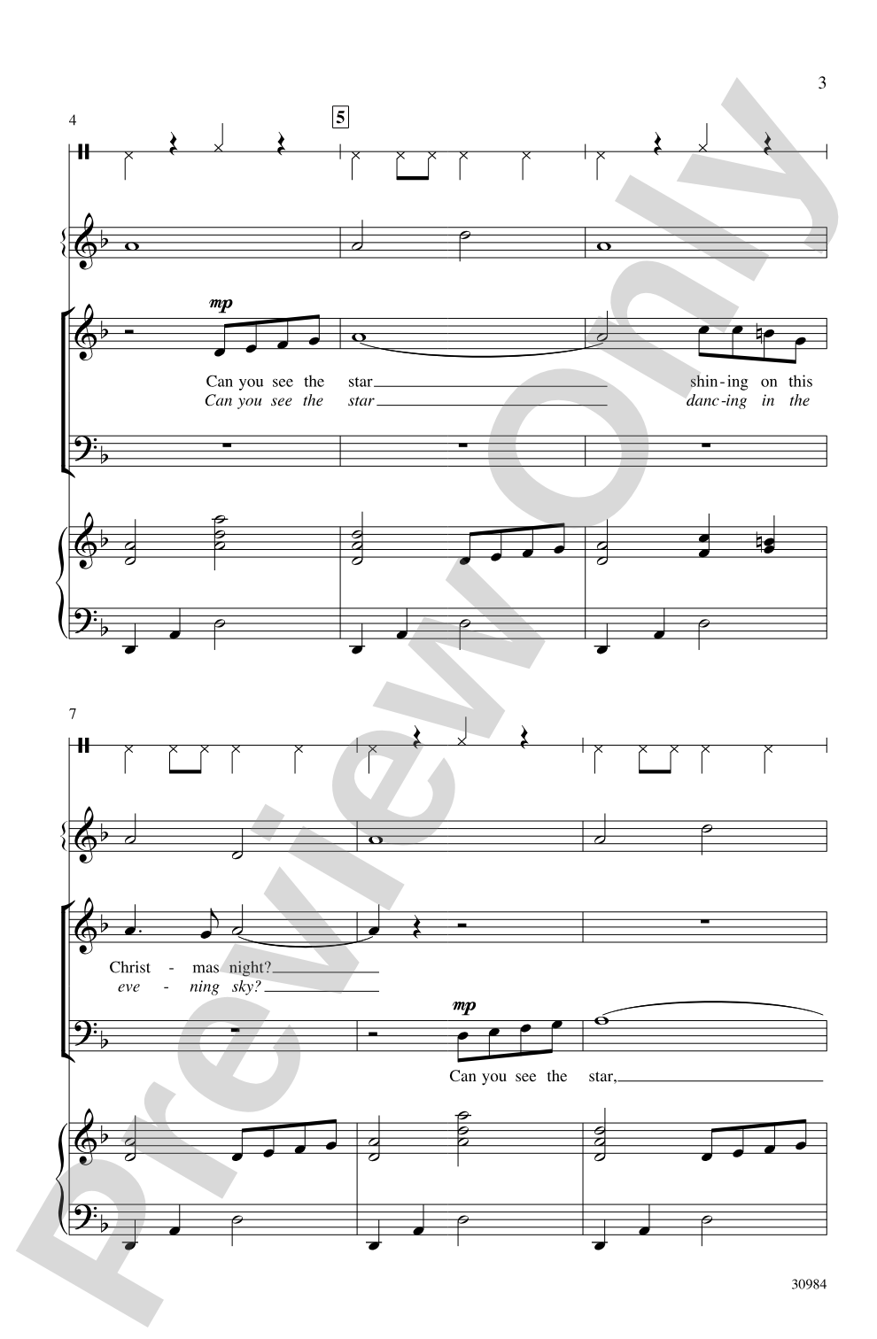 Can You See the Star?: SATB Choral Octavo