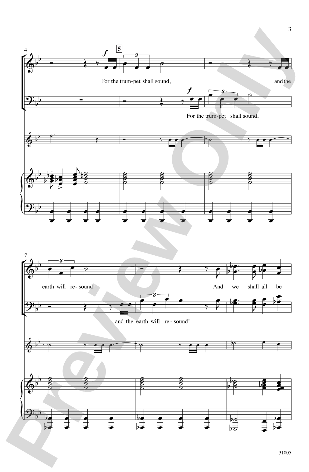 For the Trumpet Shall Sound: SATB Choral Octavo