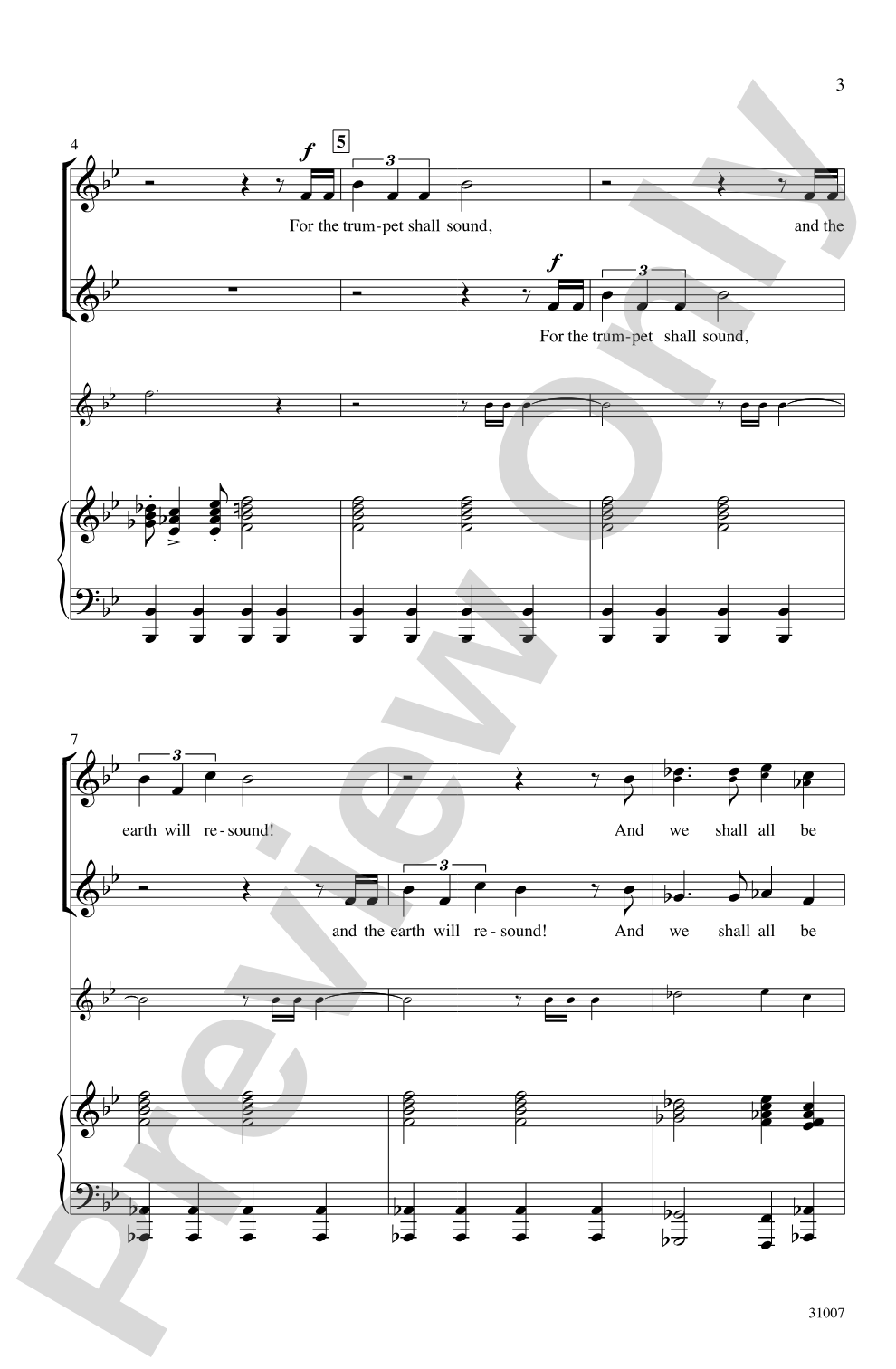 For the Trumpet Shall Sound: 2-Part / SSA Choral Octavo