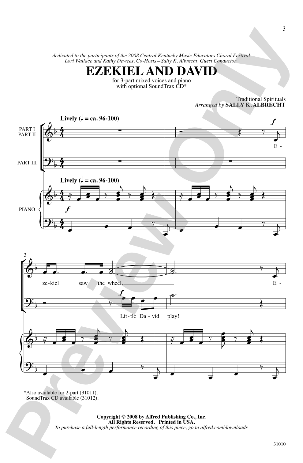 Ezekiel and David: 3-Part Mixed Choral Octavo