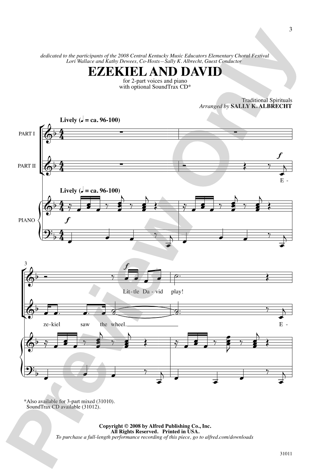 Ezekiel and David: 2-Part Choral Octavo