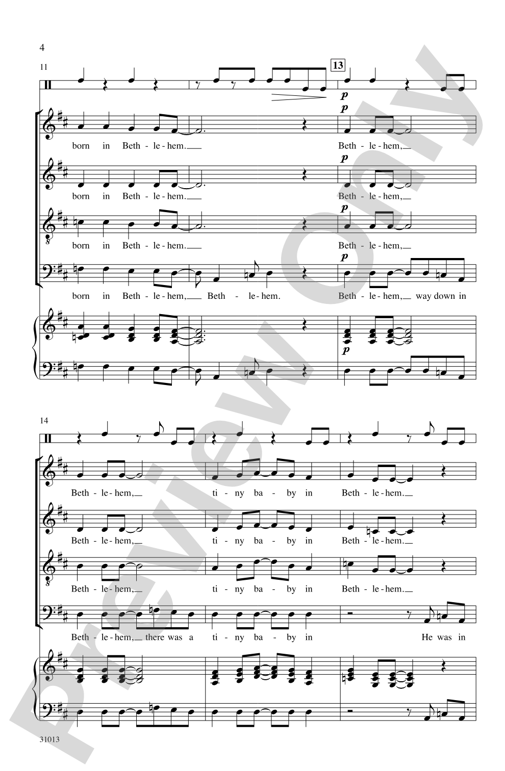 Bethlehem, Bethlehem: SATB <i>a cappella</i> Choral Octavo