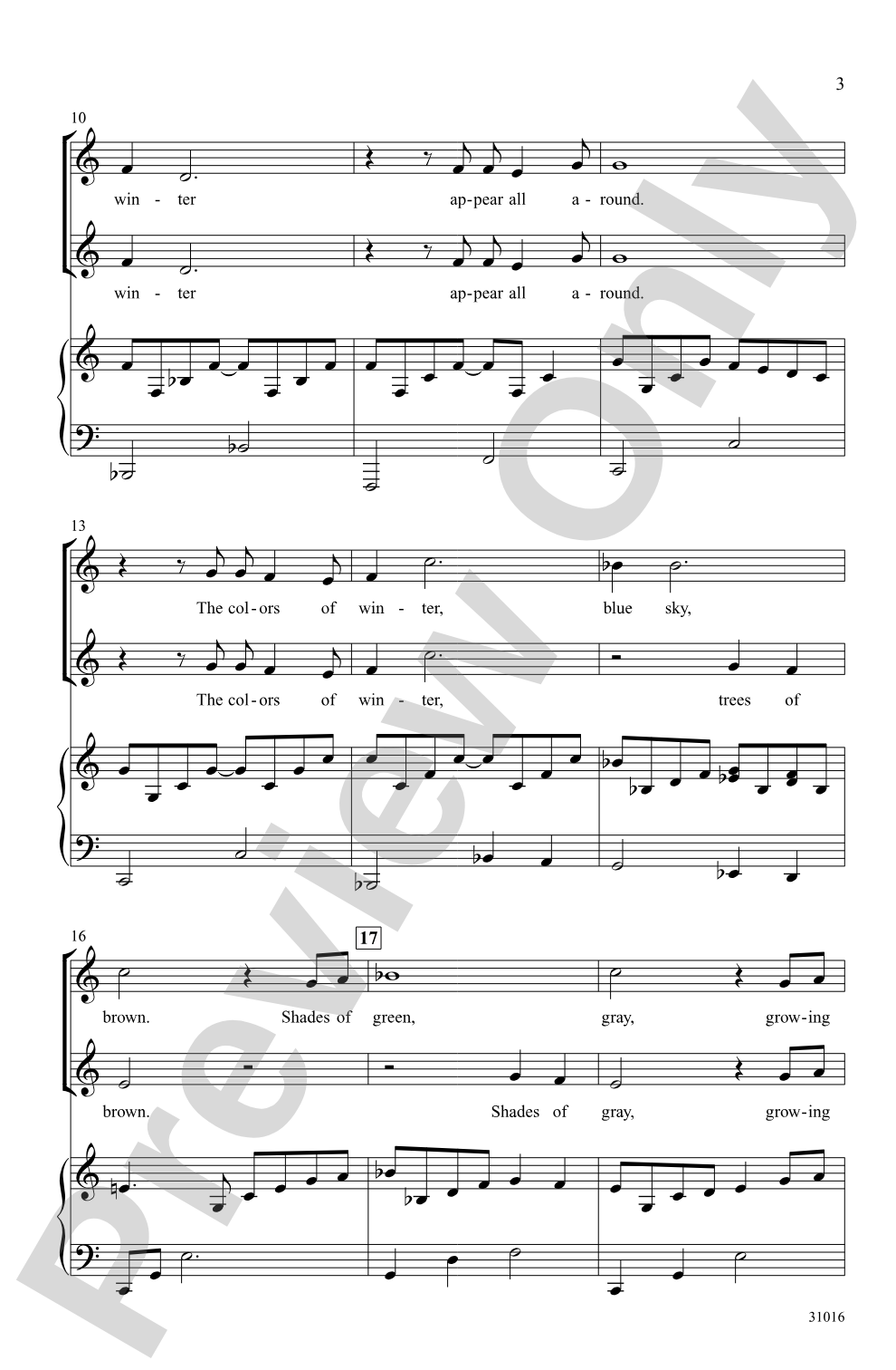 The Colors of Winter: 2-Part Choral Octavo