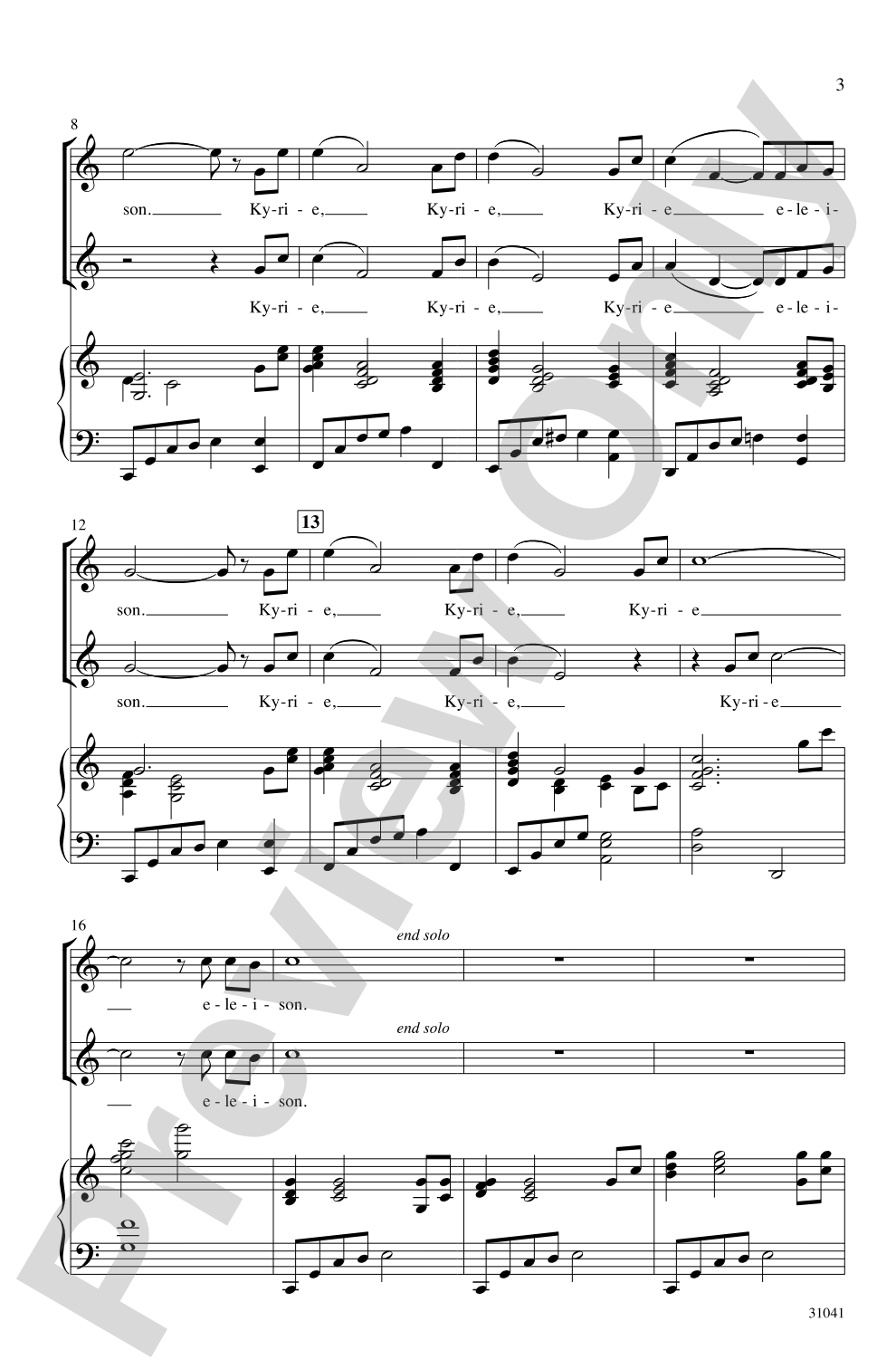 Kyrie: 2-Part Choral Octavo