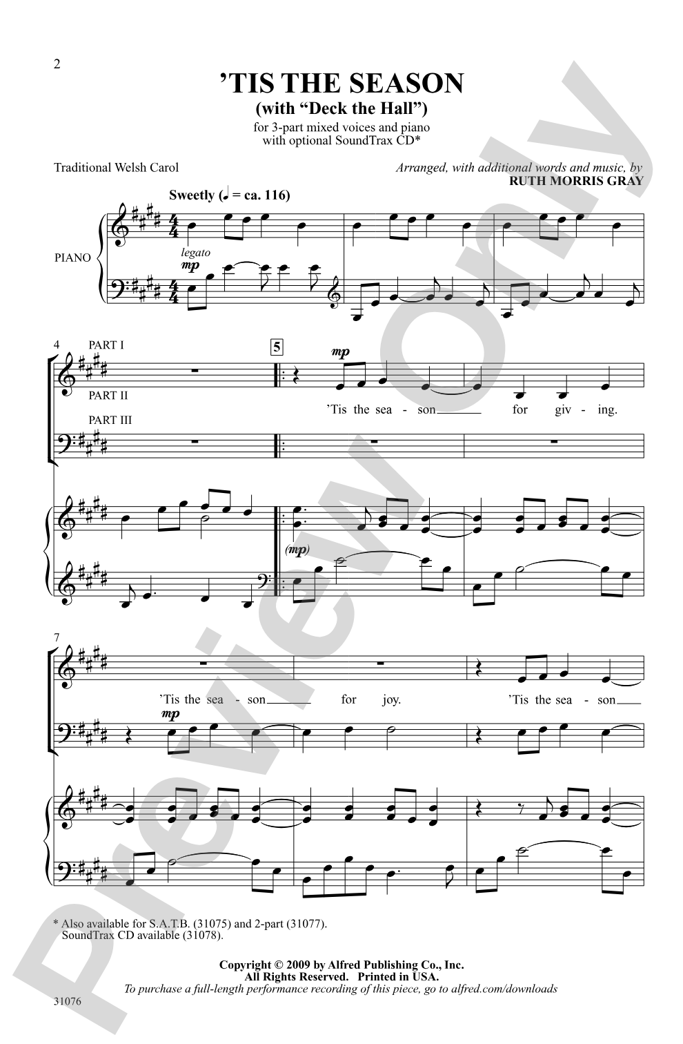 'Tis the Season: 3-Part Mixed Choral Octavo