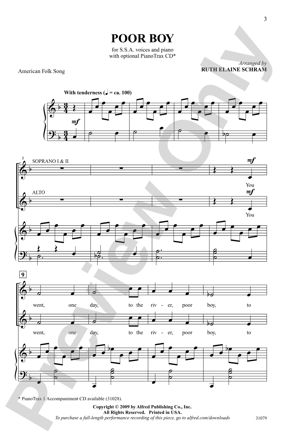Poor Boy: SSA Choral Octavo