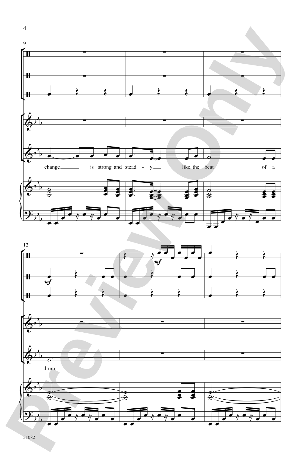 Like the Beat of a Drum: 2-Part Choral Octavo