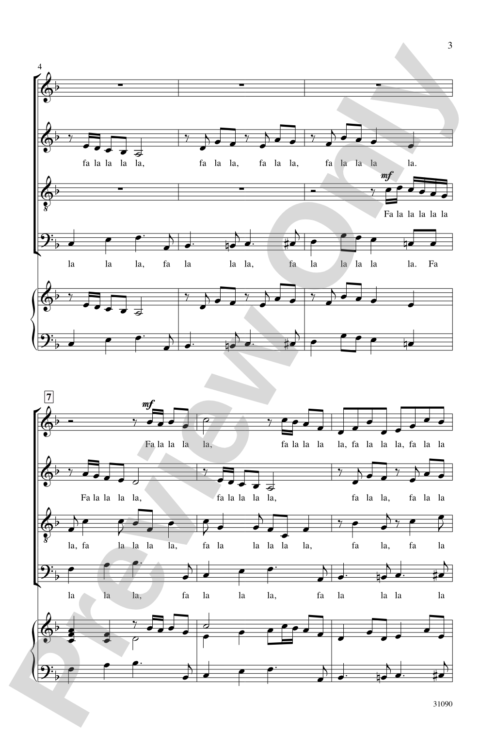 Christmas a la Fa La La: SATB <i>a cappella</i> Choral Octavo