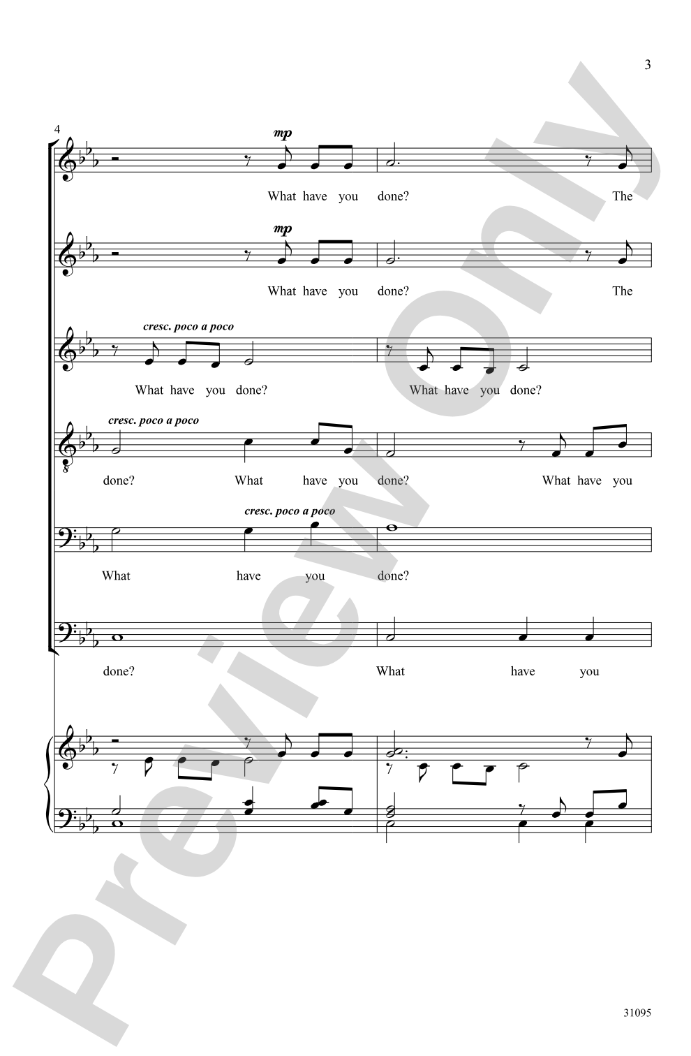 Elegy for Dachau: SSATBB <i>a cappella</i> Choral Octavo