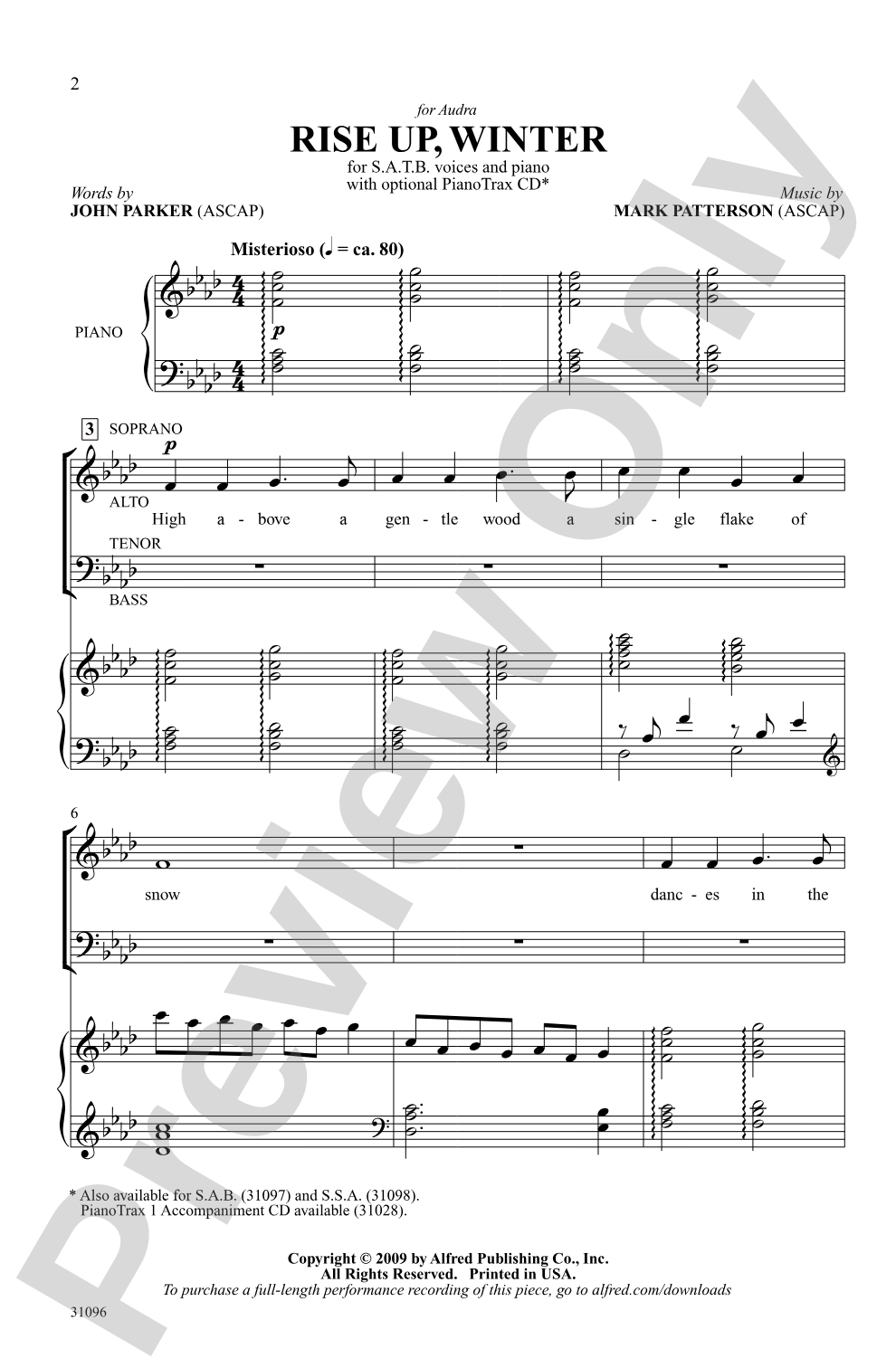 Rise Up, Winter: SATB Choral Octavo