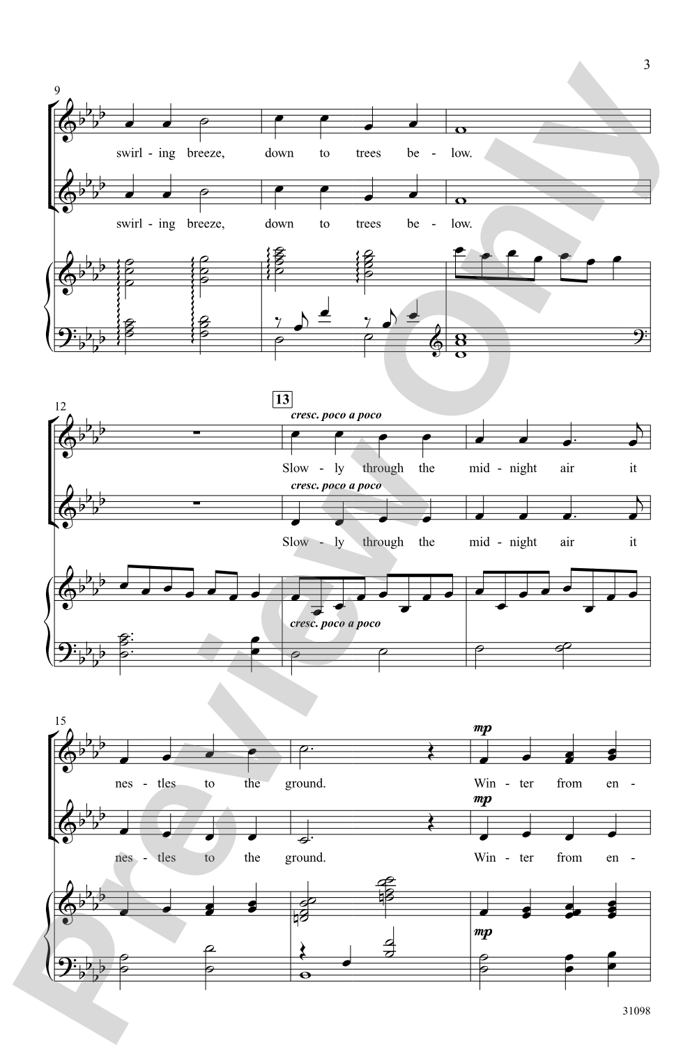Rise Up, Winter: SSA Choral Octavo