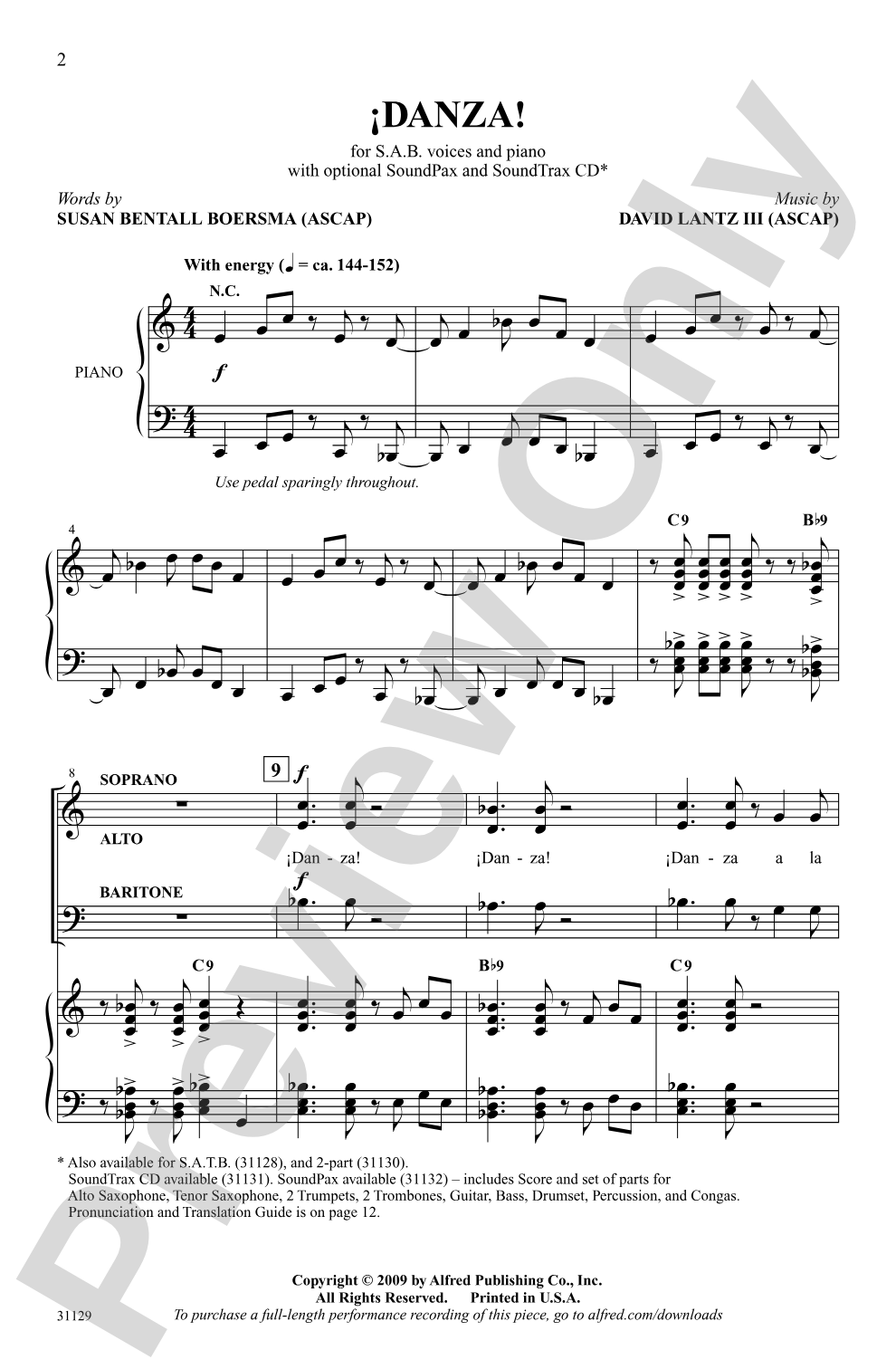 ¡Danza!: SAB Choral Octavo