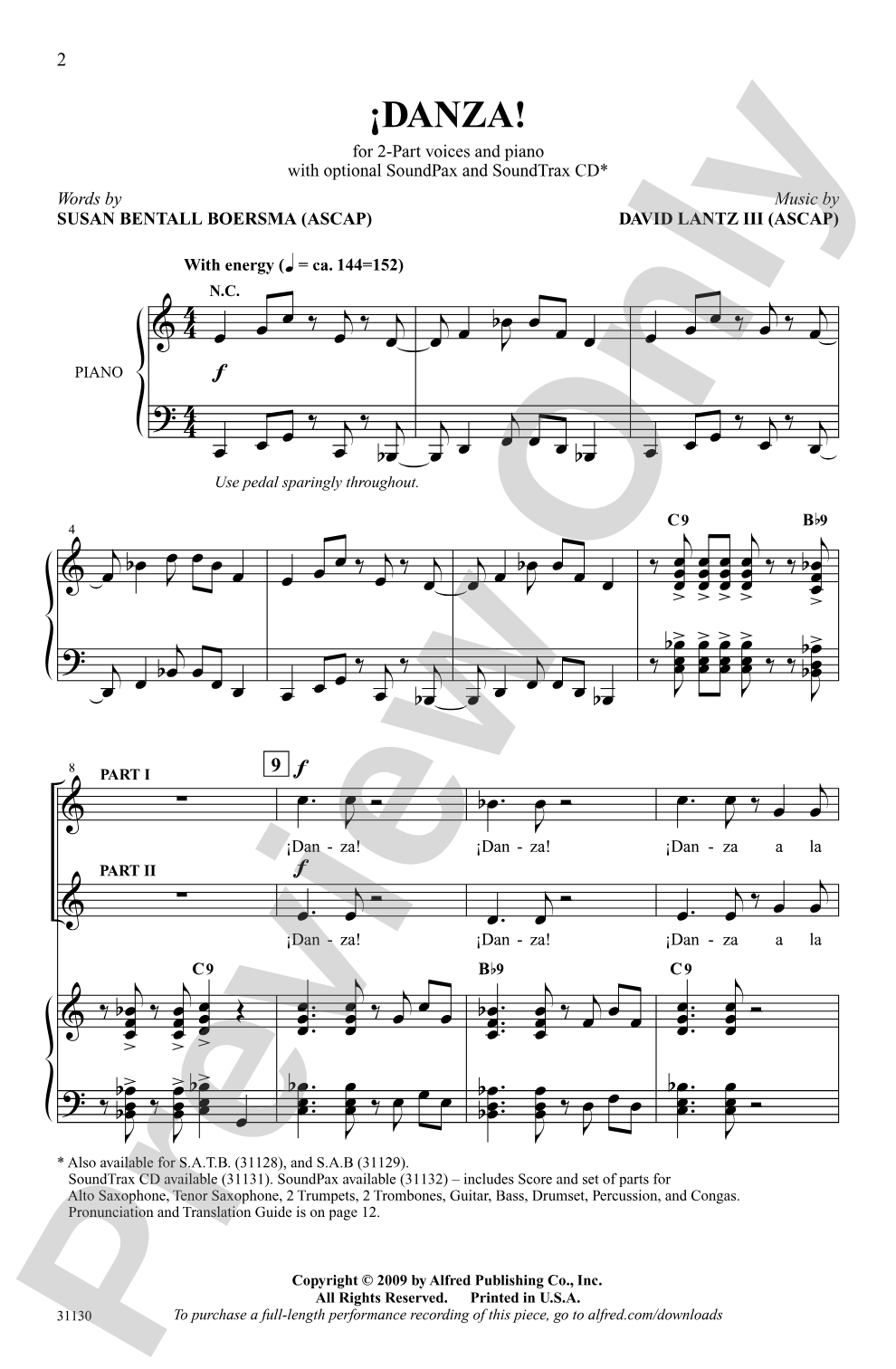 ¡Danza!: 2-Part Choral Octavo