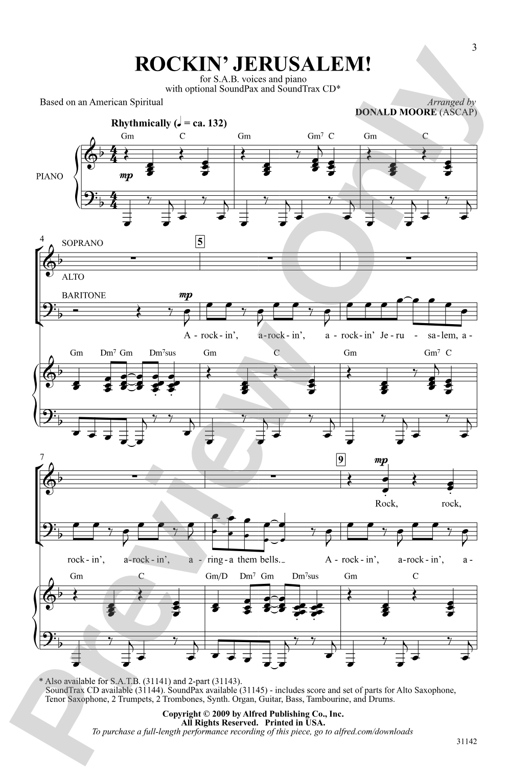 Rockin' Jerusalem: SAB Choral Octavo