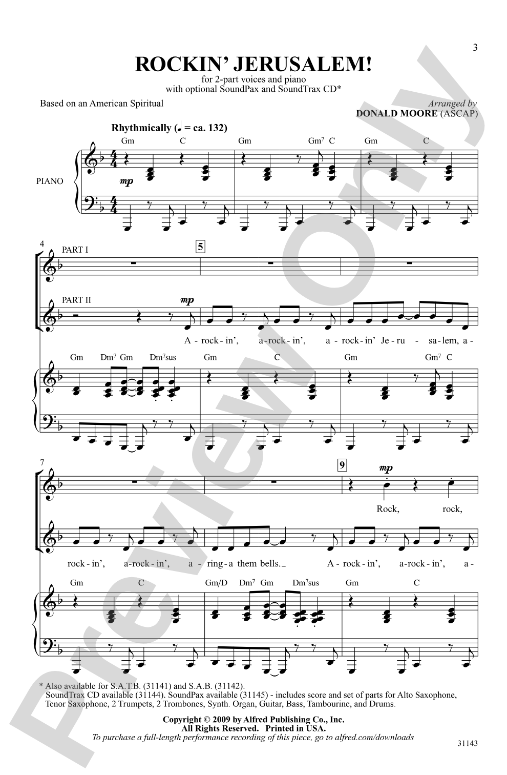 Rockin' Jerusalem: 2-Part Choral Octavo