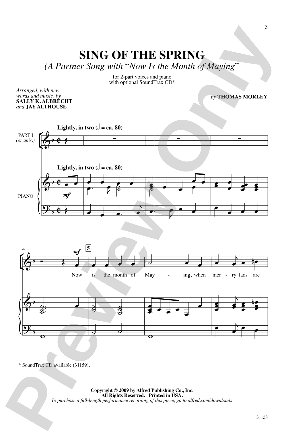 Sing of the Spring: 2-Part Choral Octavo