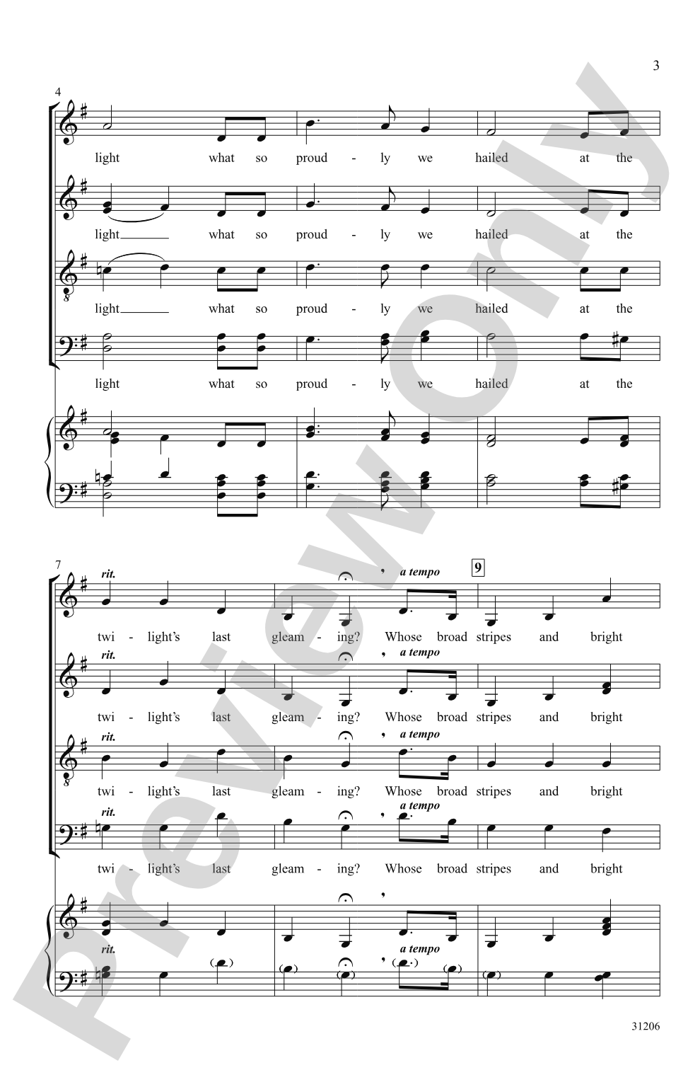 The Star-Spangled Banner: SATB, <i>a cappella</i> Choral Octavo