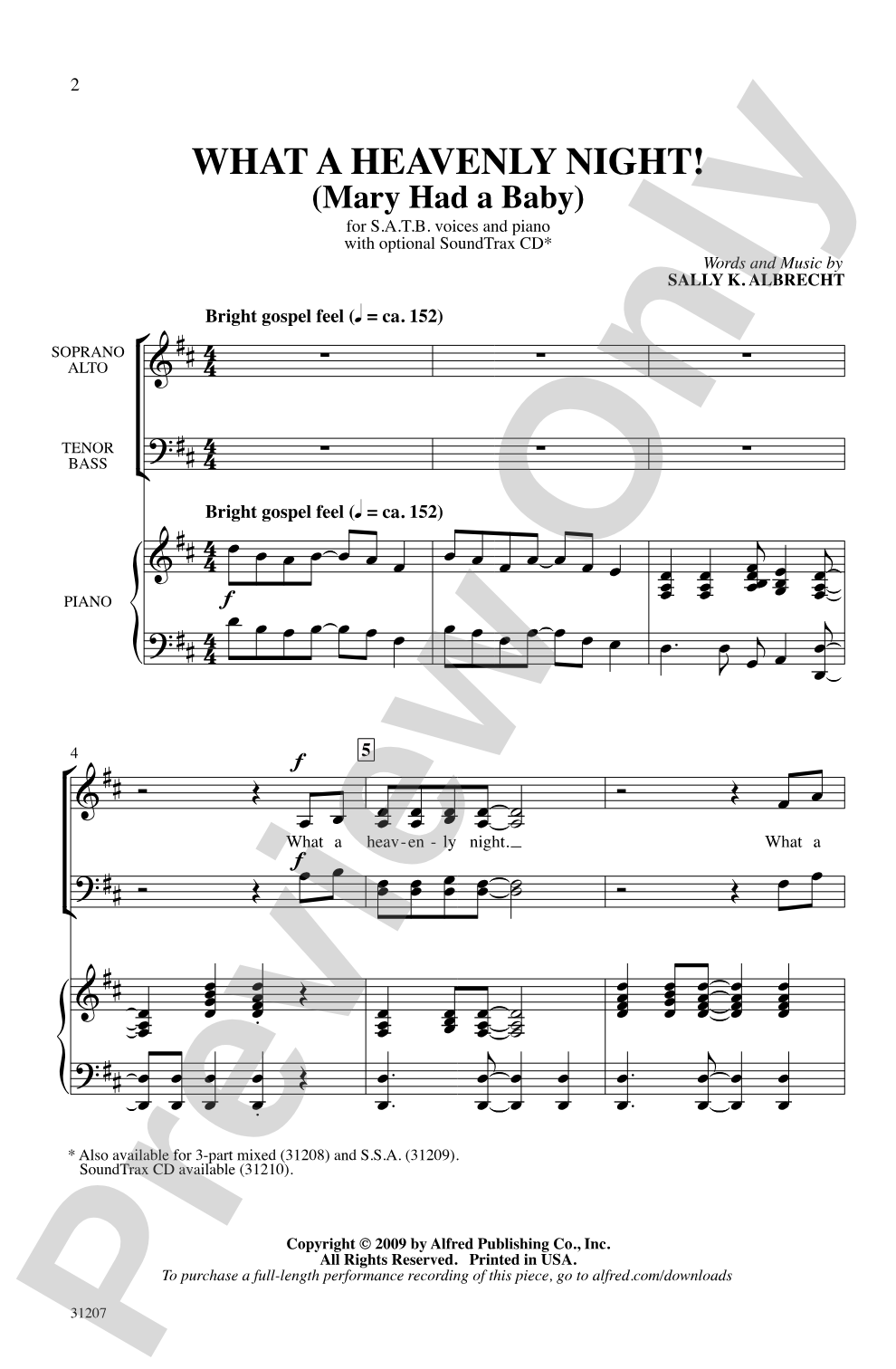 What a Heavenly Night!: SATB Choral Octavo