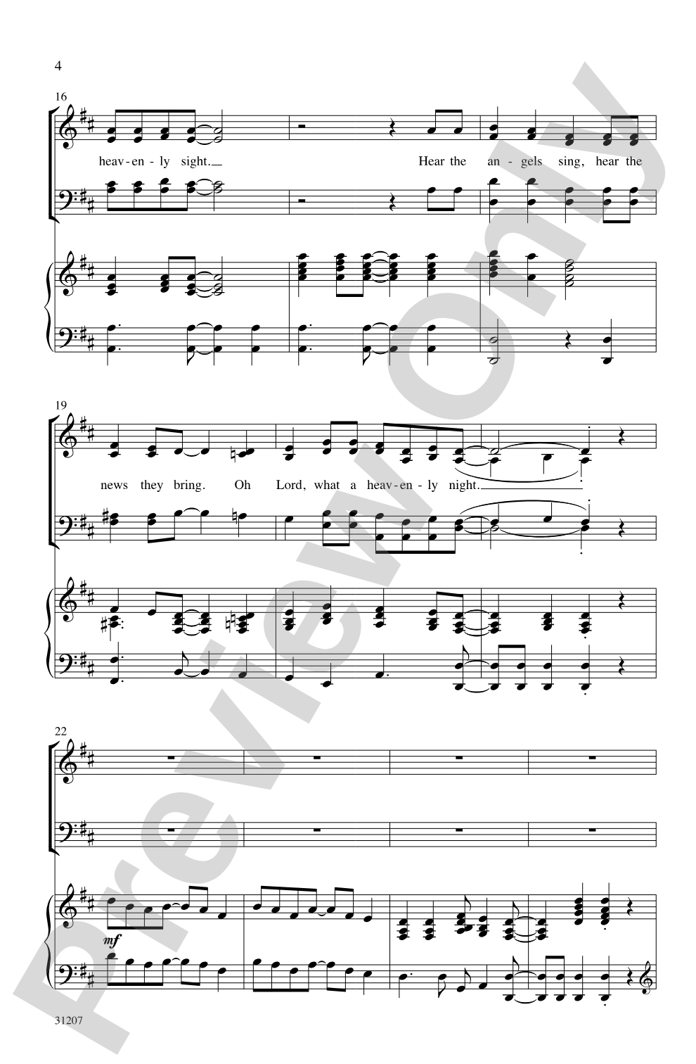 What a Heavenly Night!: SATB Choral Octavo