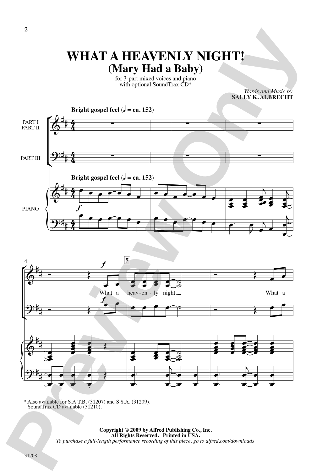 What a Heavenly Night!: 3-Part Mixed Choral Octavo